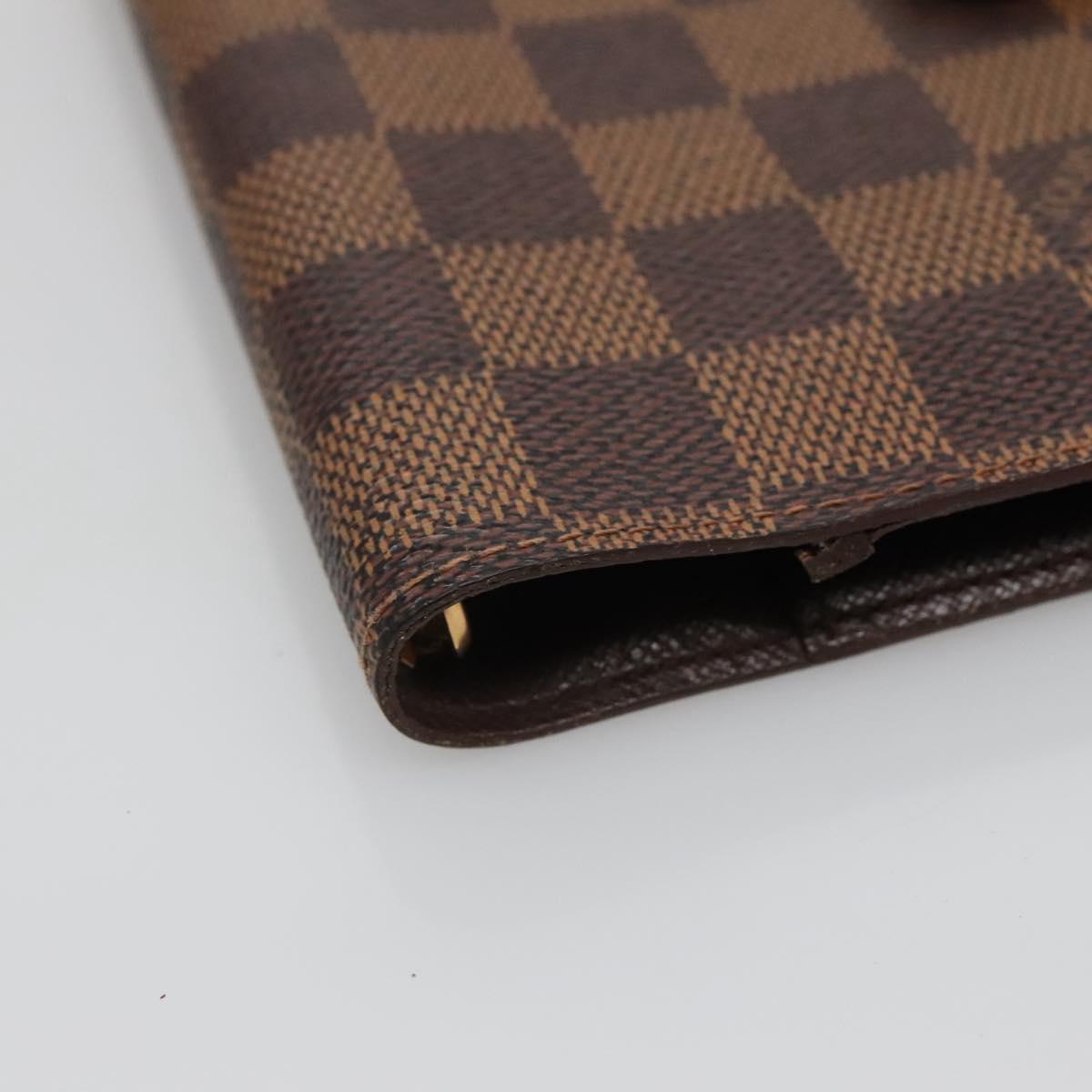 LOUIS VUITTON Damier Ebene Agenda PM Day Planner Cover R20700 LV Auth BA5117