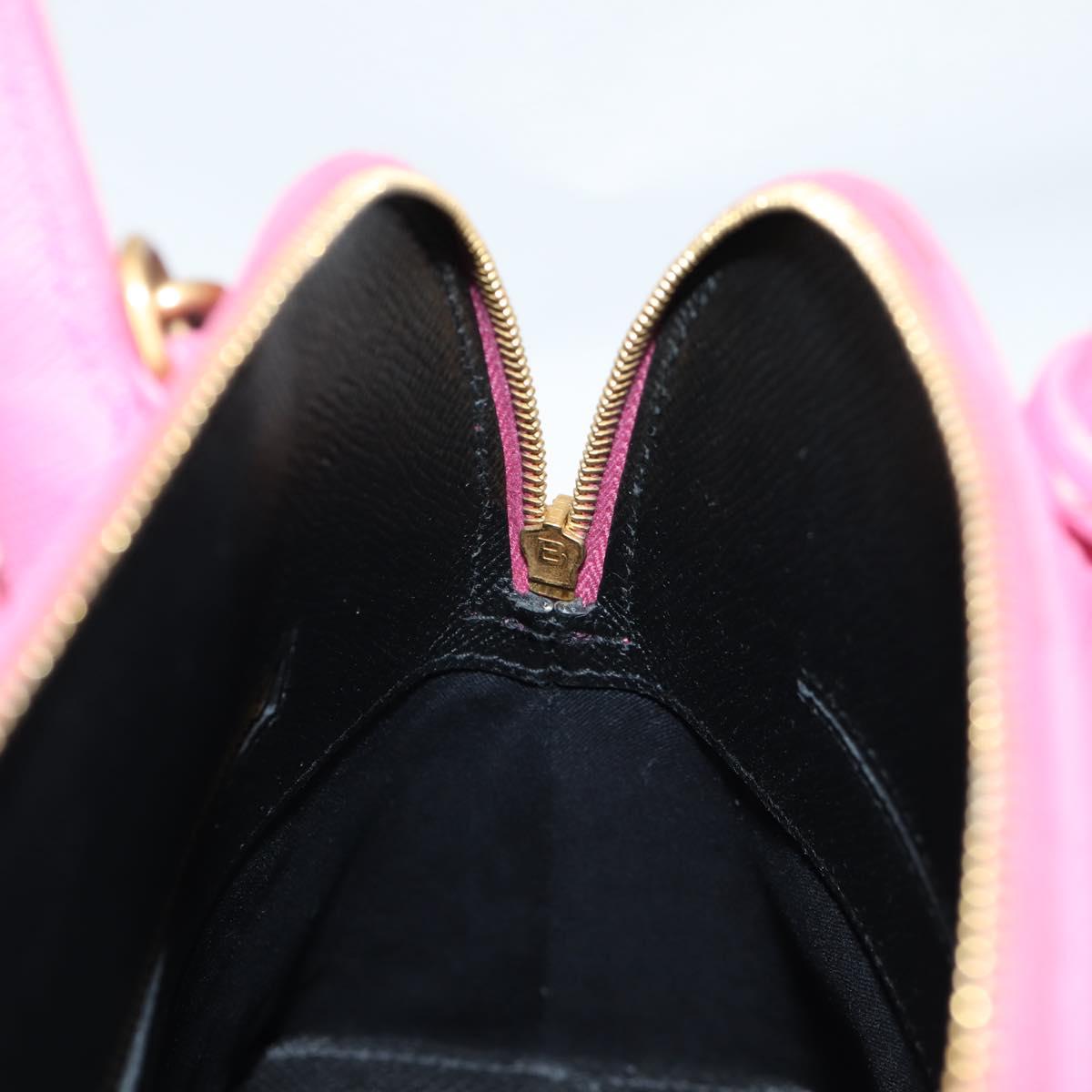BALENCIAGA Ville Top Handle S Hand Bag Leather 2way Pink 518873 Auth BA5162M