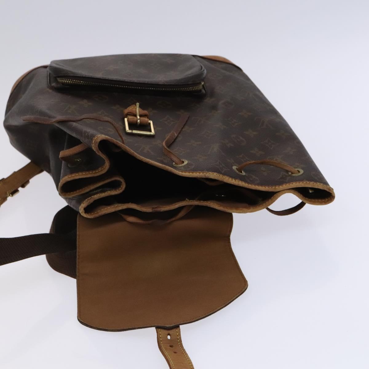 LOUIS VUITTON Monogram Montsouris GM Backpack M51135 LV Auth BA517