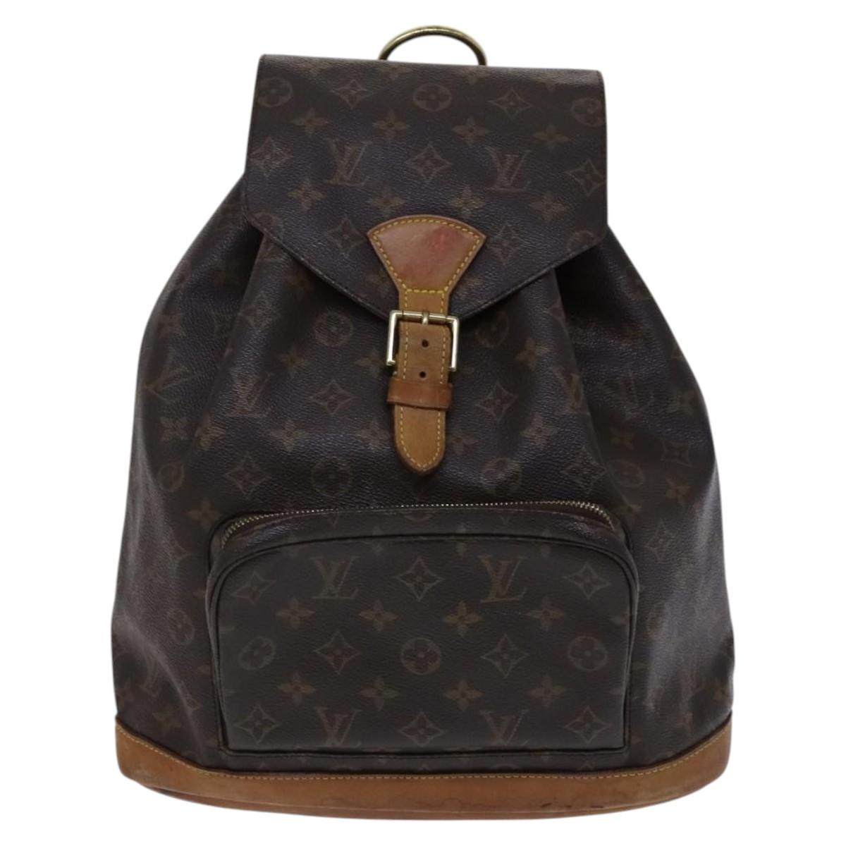 LOUIS VUITTON Monogram Montsouris GM Backpack M51135 LV Auth BA517