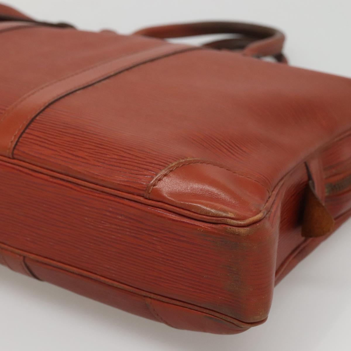 LOUIS VUITTON Epi Porte Documents Voyage Business Bag Brown M54478 Auth BA5171