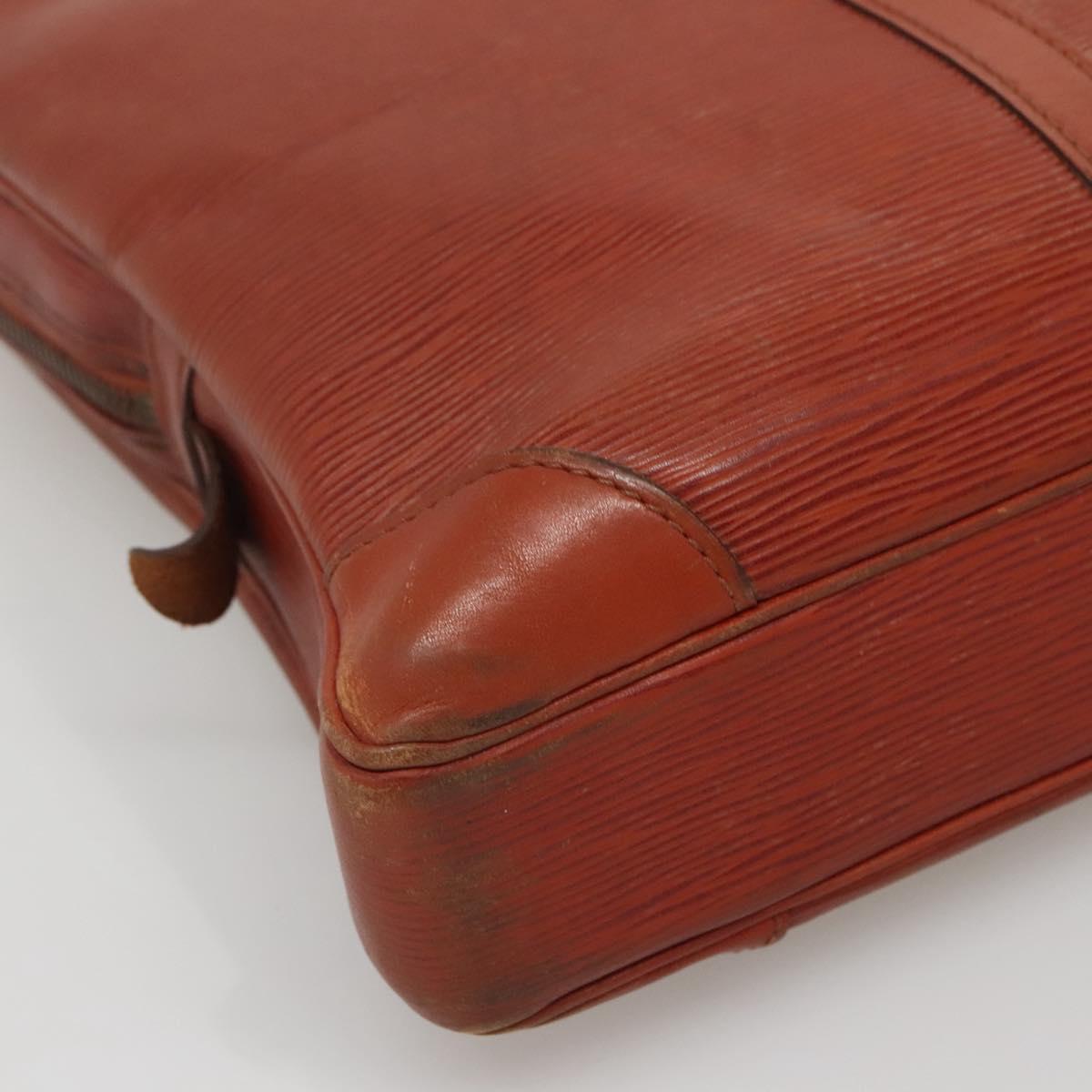 LOUIS VUITTON Epi Porte Documents Voyage Business Bag Brown M54478 Auth BA5171