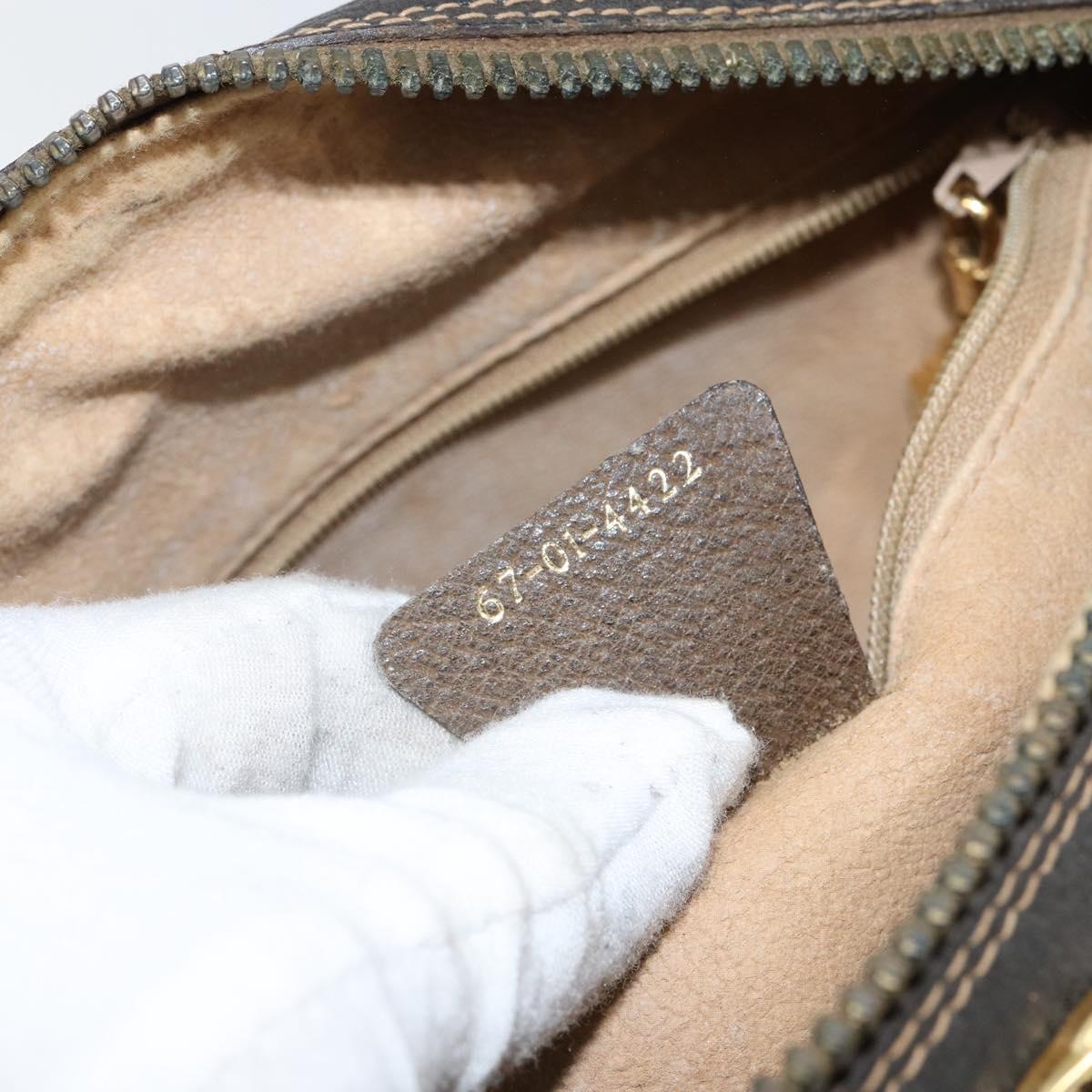 GUCCI GG Supreme Web Sherry Line Hand Bag PVC Beige Gold 67 01 4422 Auth BA5183