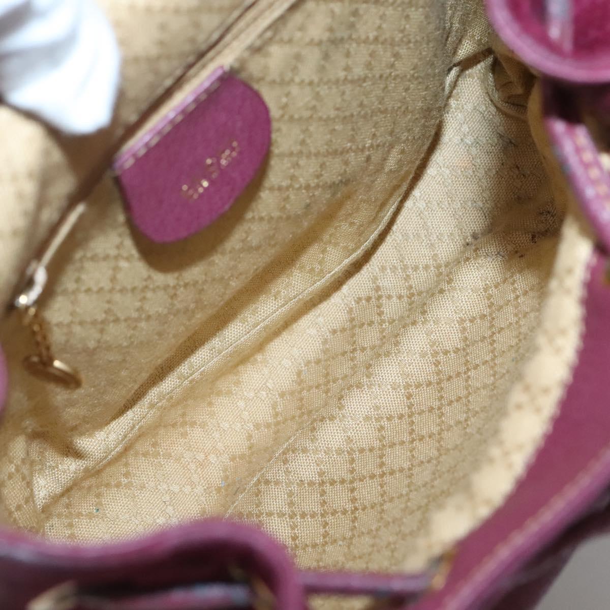 GUCCI Bamboo Backpack Suede Purple Gold 003 1705 0030 Auth BA5188