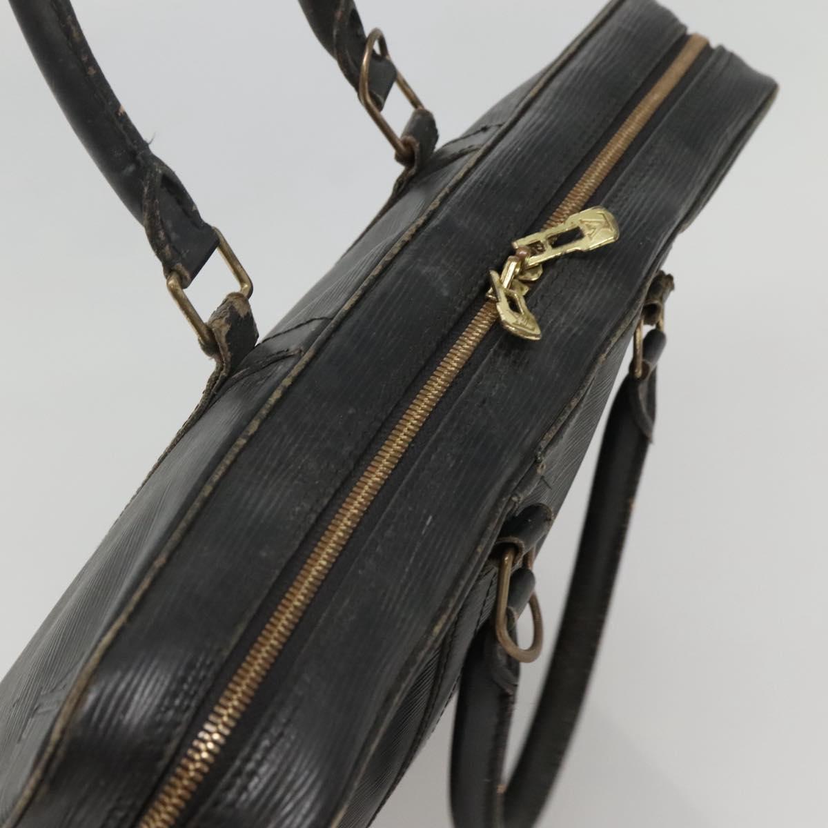 LOUIS VUITTON Epi Porte Documents Voyage Bag Black M54472 LV Auth BA5189