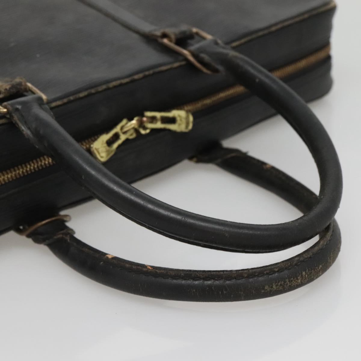 LOUIS VUITTON Epi Porte Documents Voyage Bag Black M54472 LV Auth BA5189