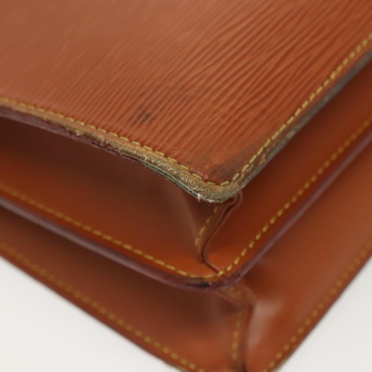 LOUIS VUITTON Epi Serviette Conseiller Briefcase Brown M54423 LV Auth BA5192