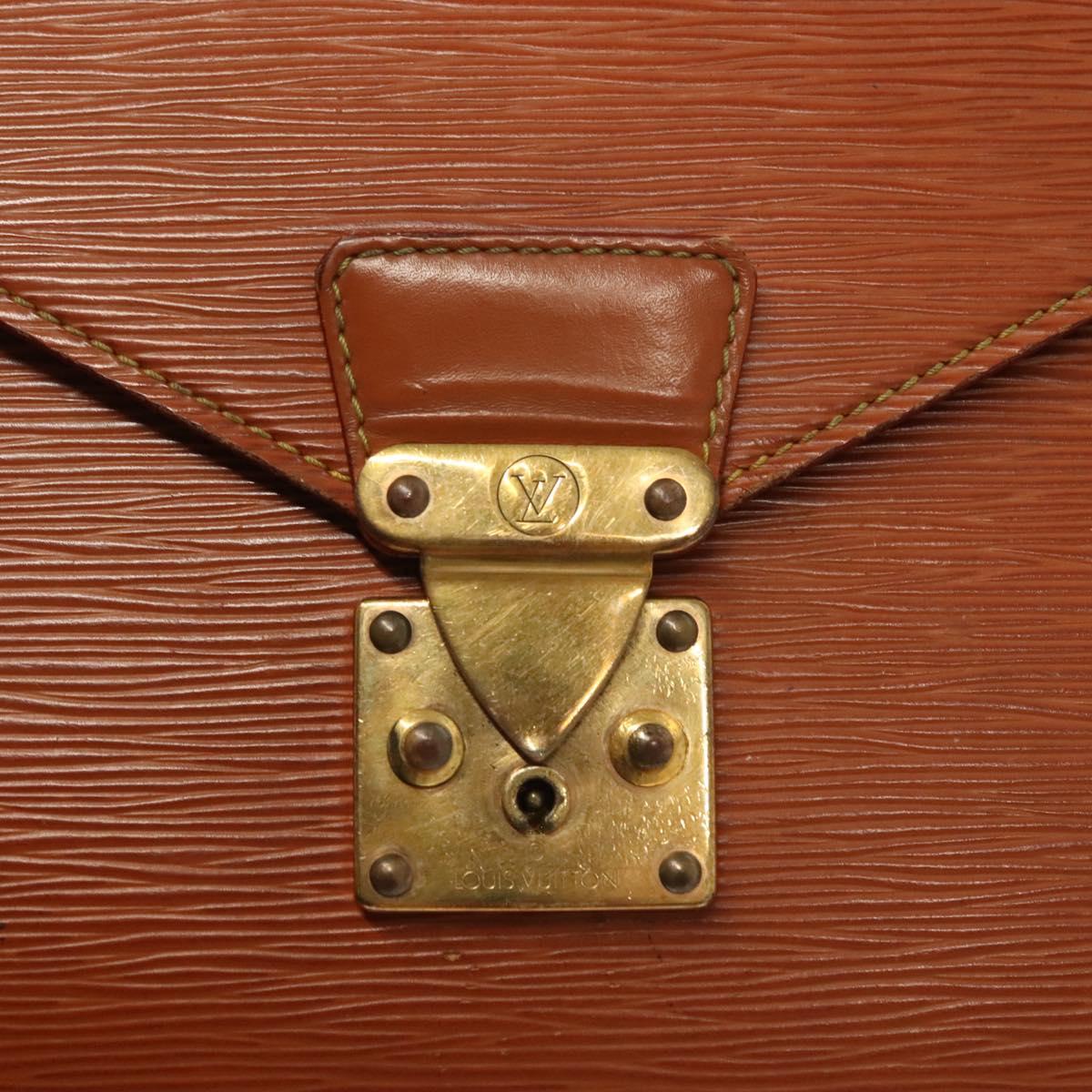 LOUIS VUITTON Epi Serviette Conseiller Briefcase Brown M54423 LV Auth BA5192