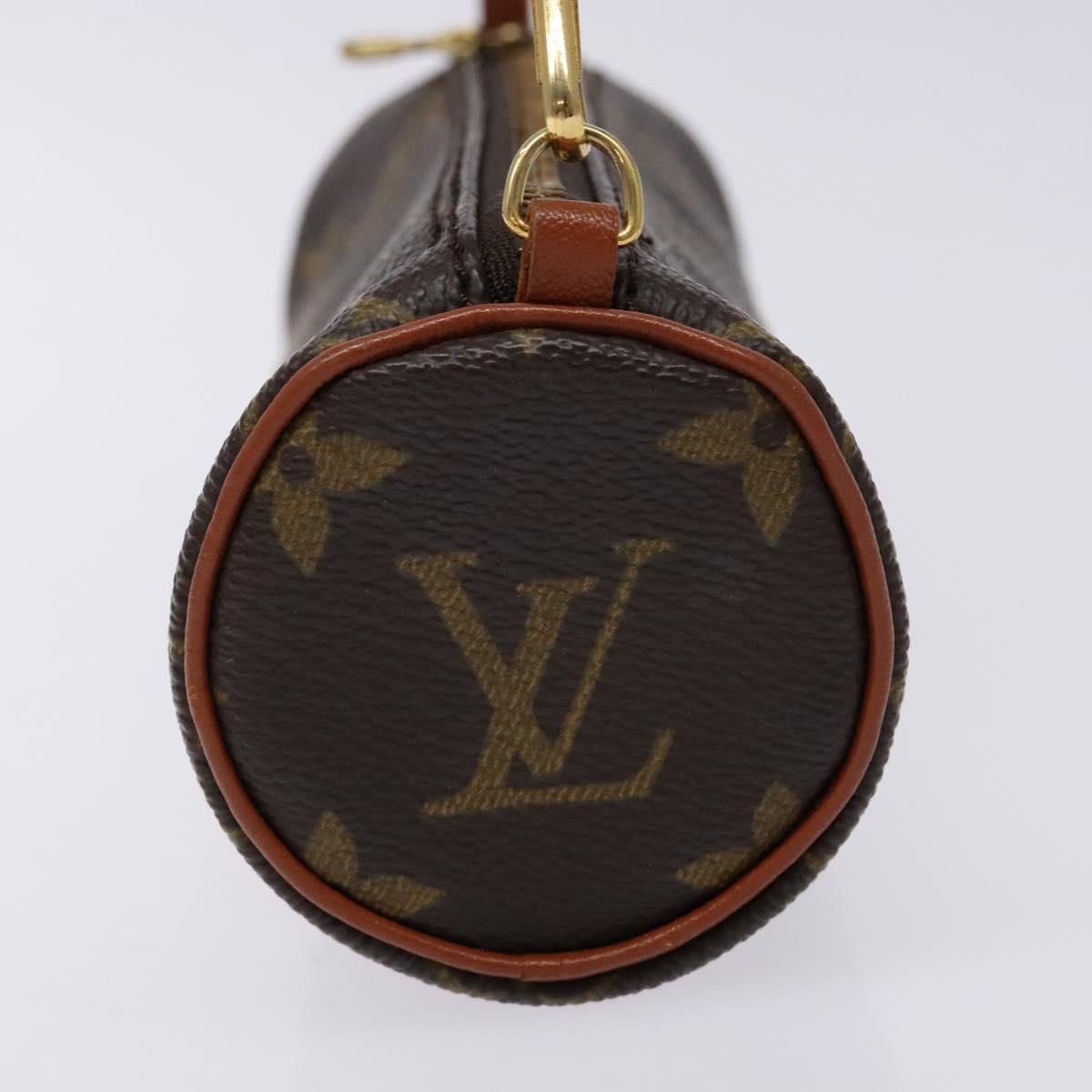 LOUIS VUITTON Monogram Papillon Pouch LV Auth BA5194