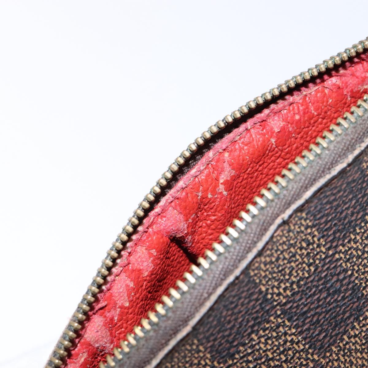 LOUIS VUITTON Damier Ebene Pochette Cosmetic PM Pouch N47516 LV Auth BA5200