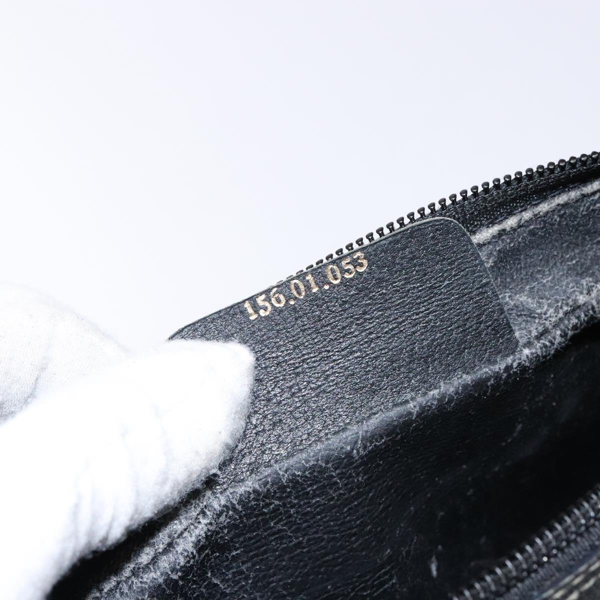 GUCCI GG Supreme Clutch Bag PVC Black Gold 156 01 053 Auth BA5207