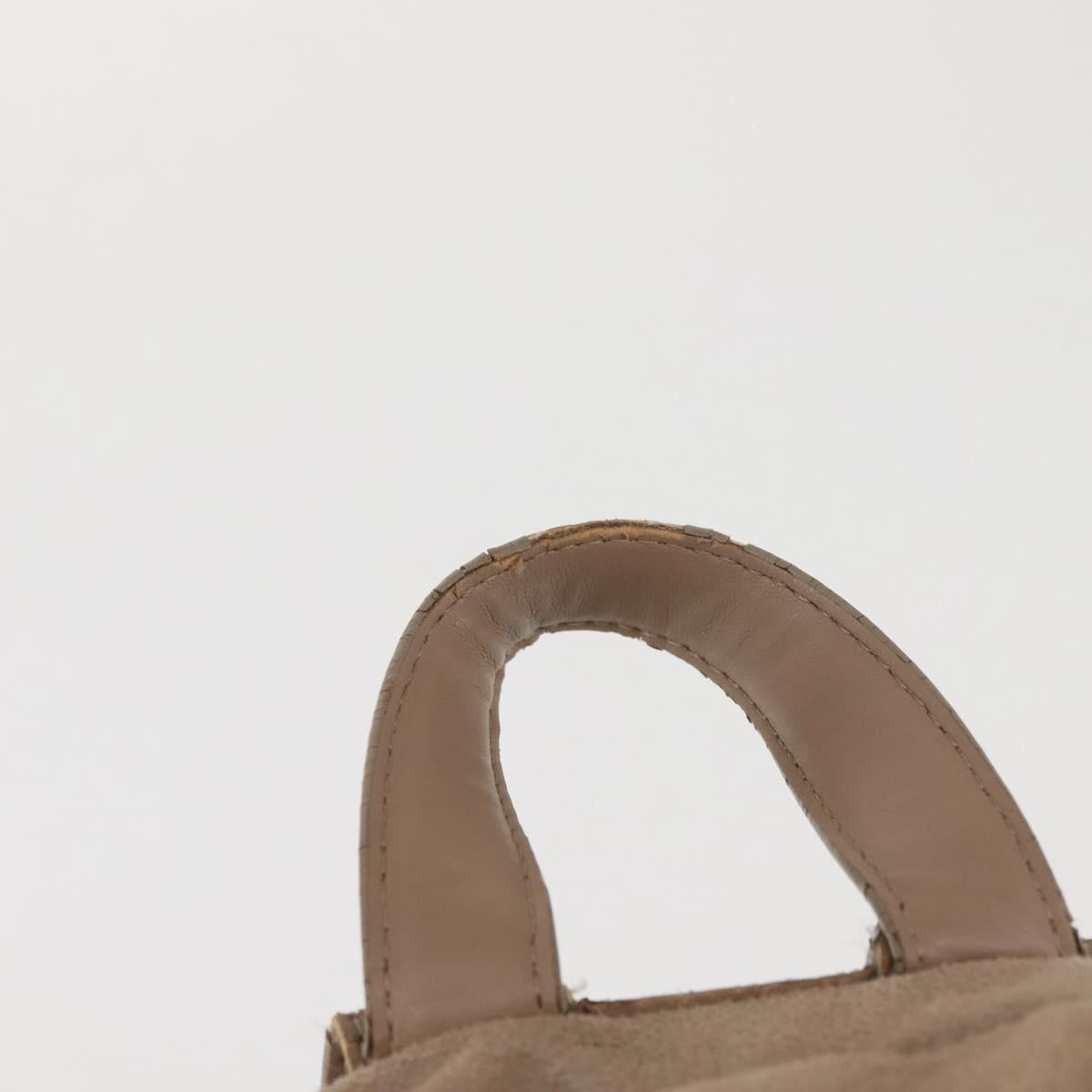 Stella MacCartney Backpack Suede Beige Silver 410905 Auth BA5213