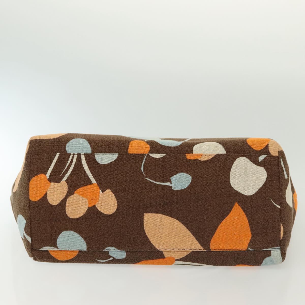 Miu Miu Hand Bag Canvas Brown Auth BA5216