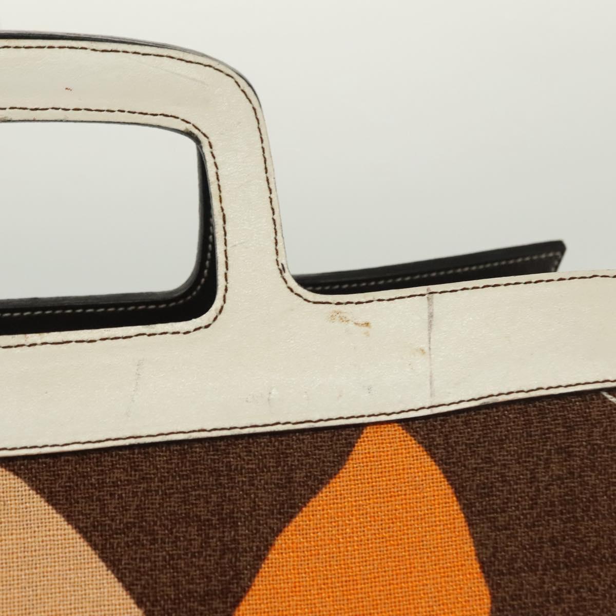 Miu Miu Hand Bag Canvas Brown Auth BA5216