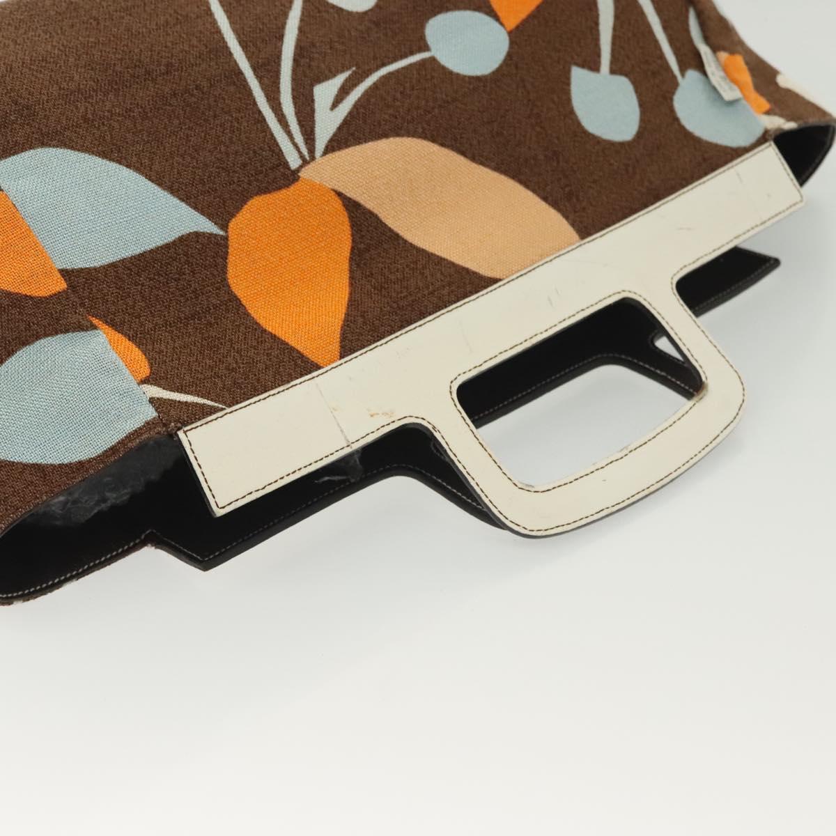 Miu Miu Hand Bag Canvas Brown Auth BA5216