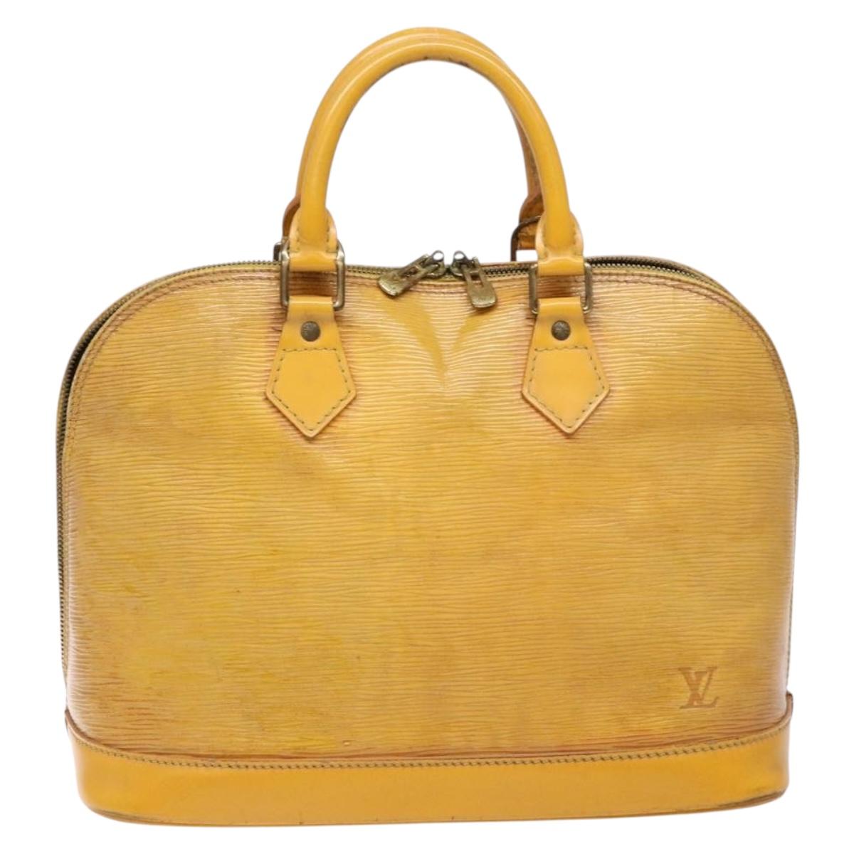 LOUIS VUITTON Epi Alma Hand Bag Yellow M52149 LV Auth BA5218