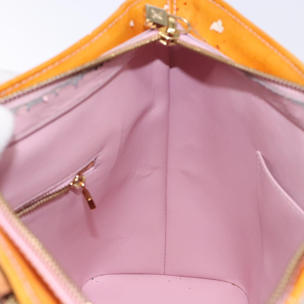 LOUIS VUITTON Monogram Vernis Houston Bag Marshmallow Pink M91302 Auth BA5236