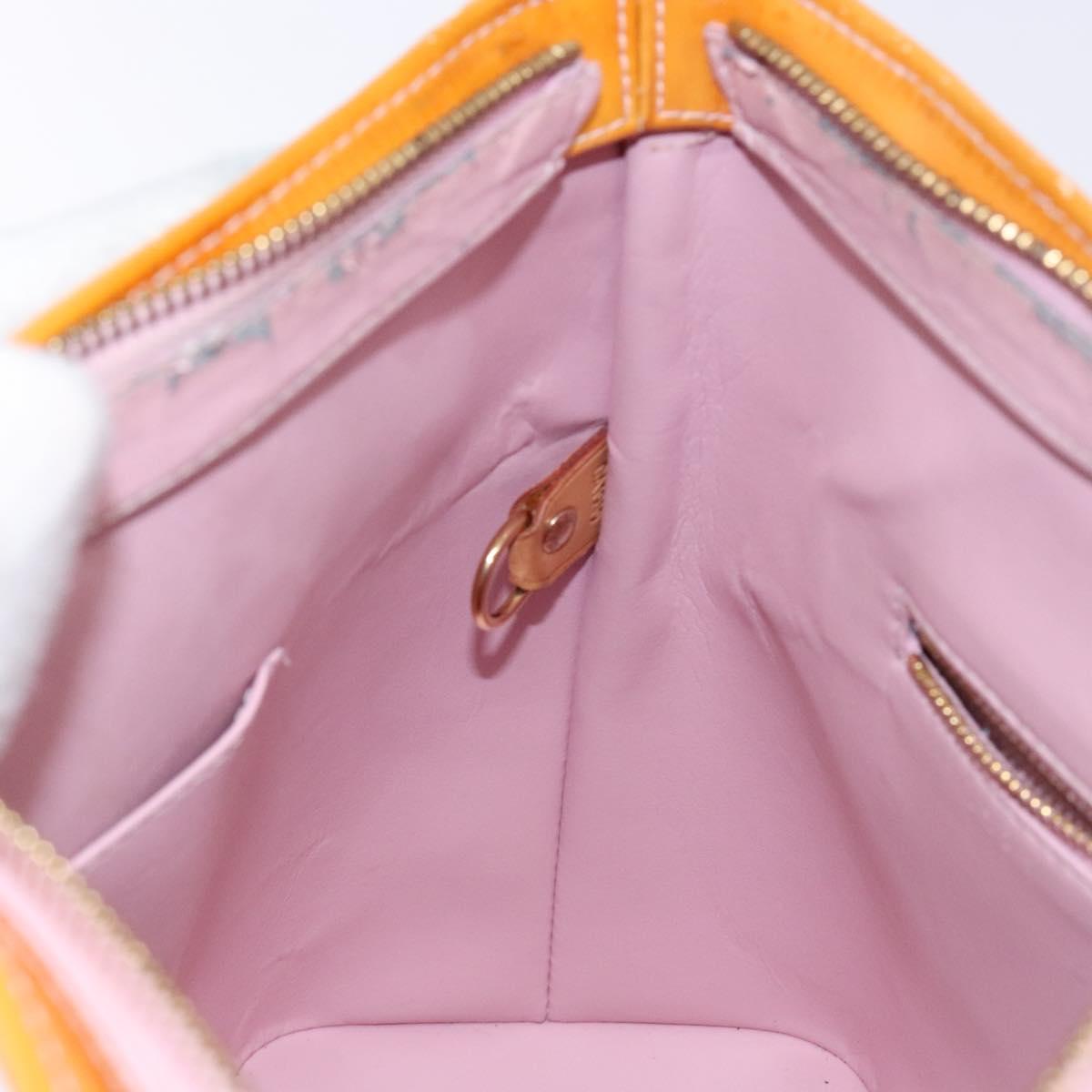 LOUIS VUITTON Monogram Vernis Houston Bag Marshmallow Pink M91302 Auth BA5236