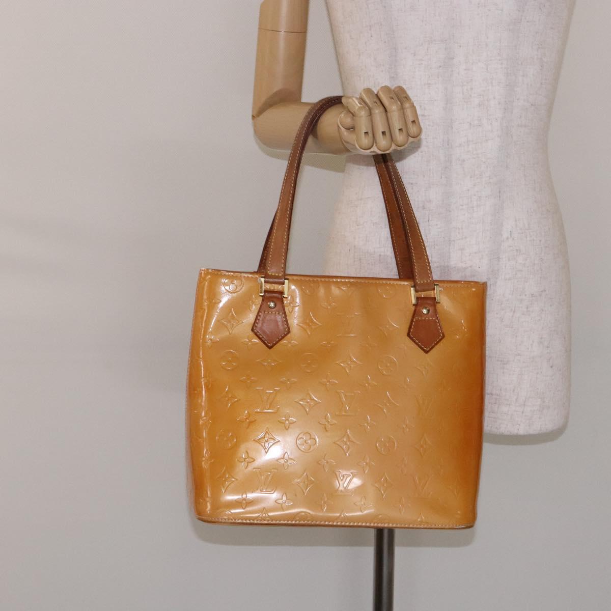 LOUIS VUITTON Monogram Vernis Houston Bag Marshmallow Pink M91302 Auth BA5236