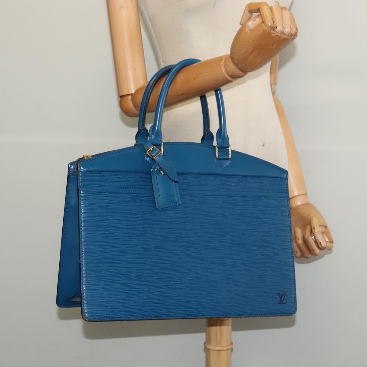 LOUIS VUITTON Epi Riviera Hand Bag Blue M48185 LV Auth BA5237