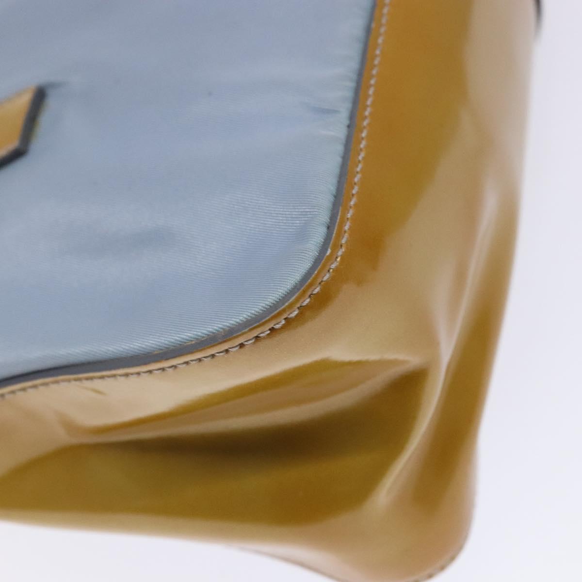 PRADA Shoulder Bag Nylon Light Blue Silver Auth BA5240