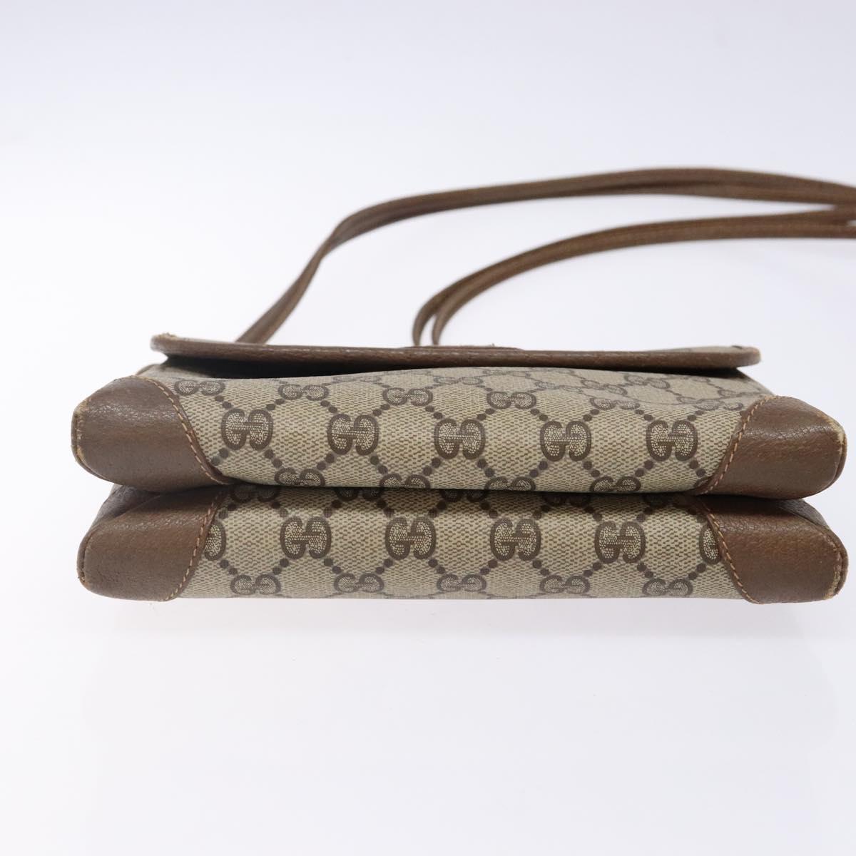 GUCCI GG Supreme Shoulder Bag PVC Beige Gold 007 105 0072 Auth BA5243