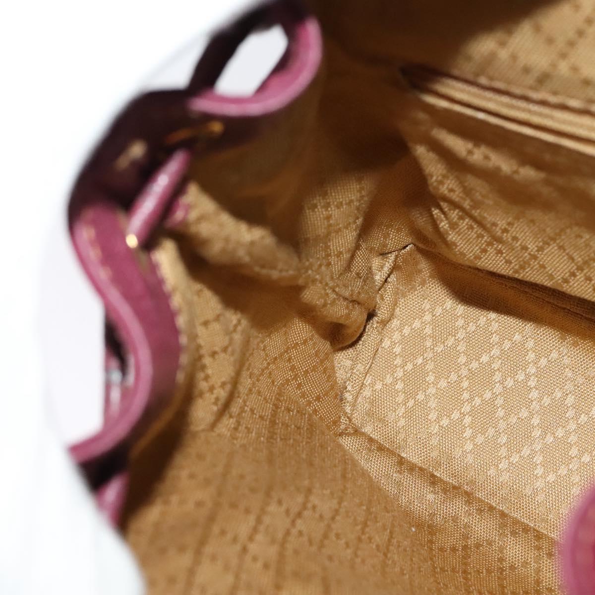GUCCI Bamboo Backpack Suede Purple Gold 003 2058 0030 Auth BA5244
