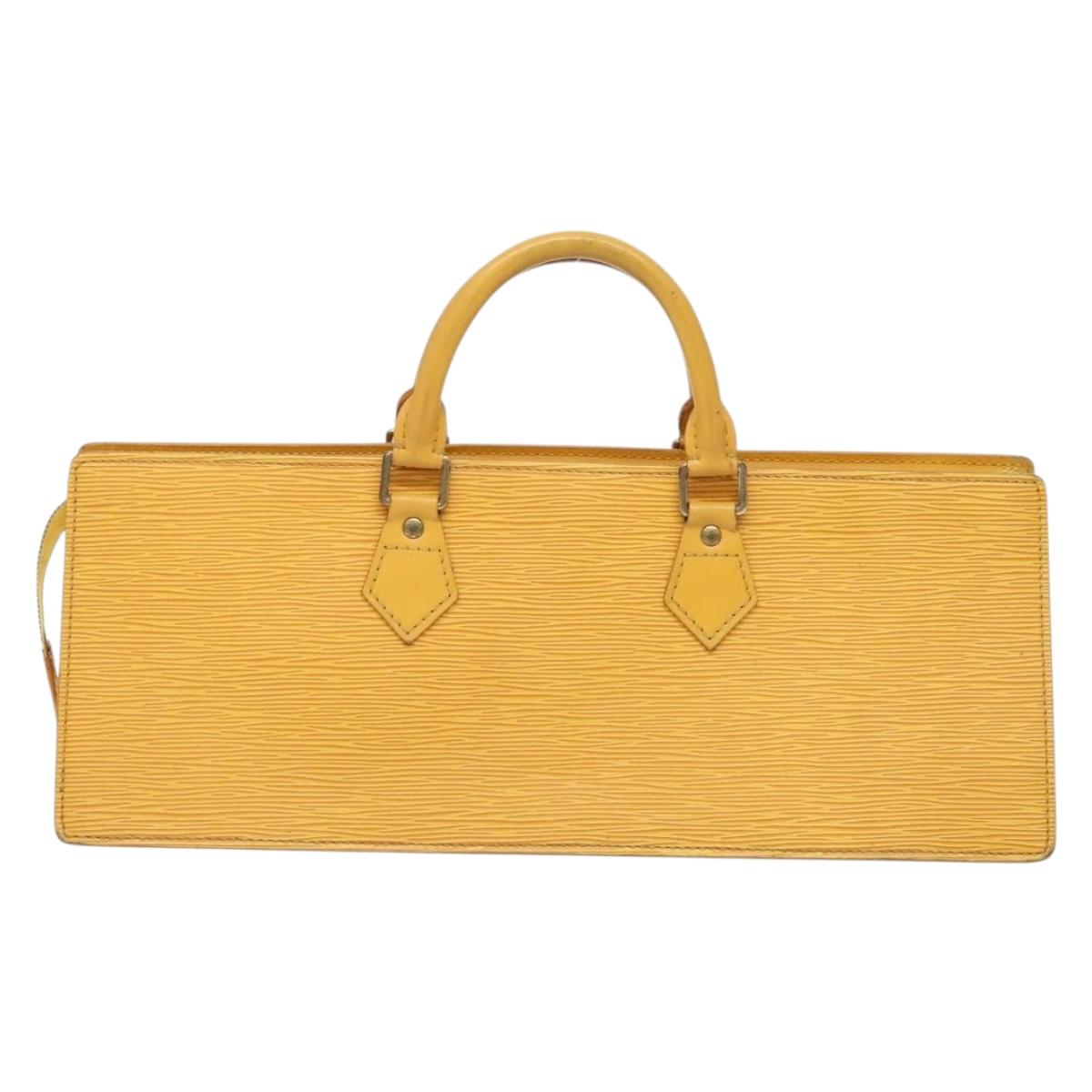 LOUIS VUITTON Epi Sac Triangle Hand Bag Yellow M52099 LV Auth BA5251