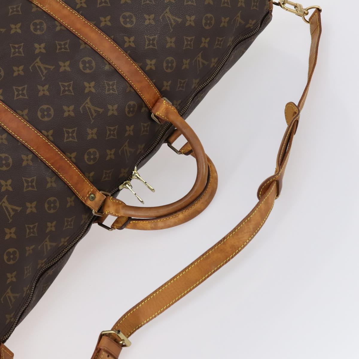 LOUIS VUITTON Monogram Keepall Bandouliere 60 Boston Bag M41412 LV Auth BA5254