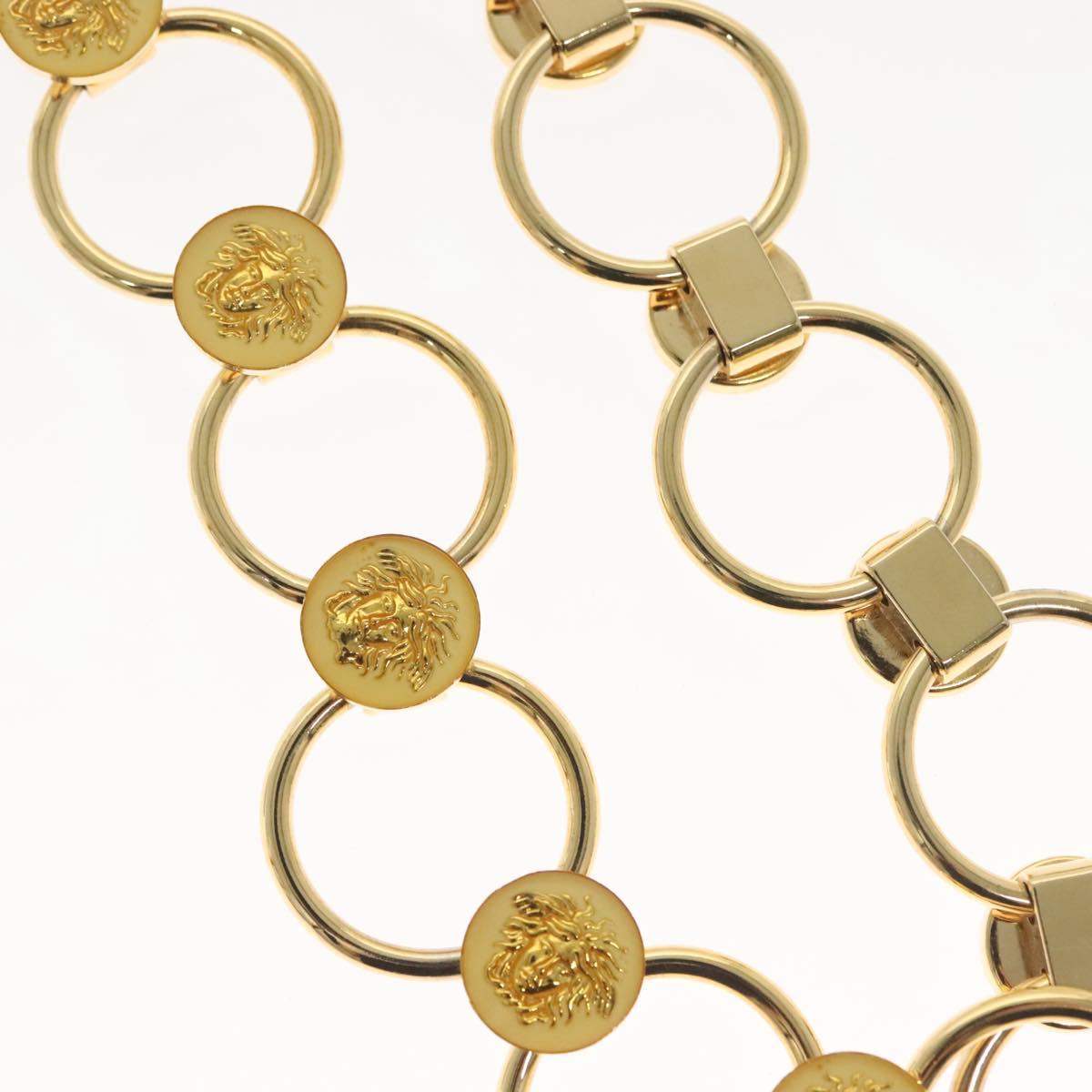 Gianni Versace Chain Belt Metal Gold Auth BA5265