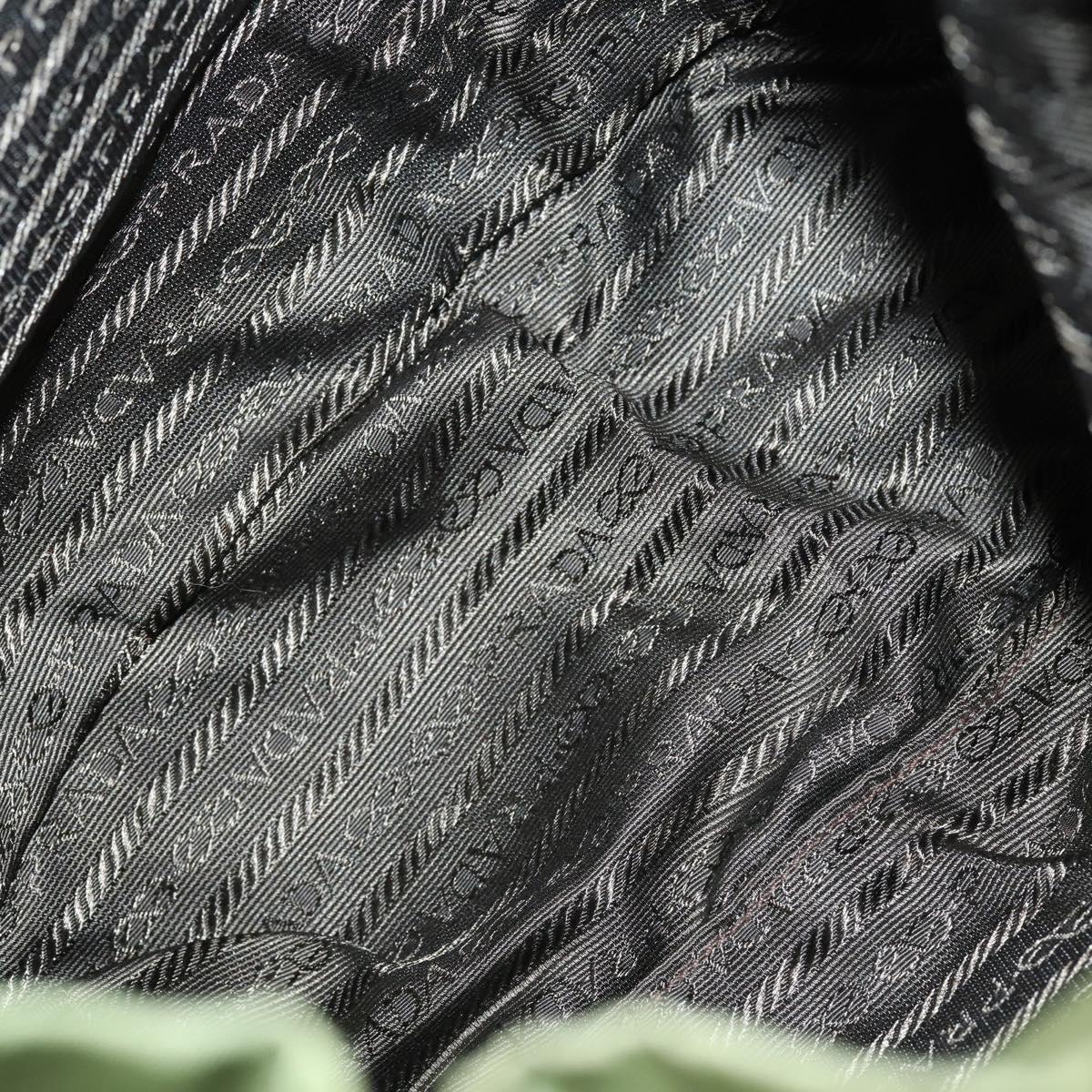 PRADA Backpack Nylon Green Silver Auth BA5271