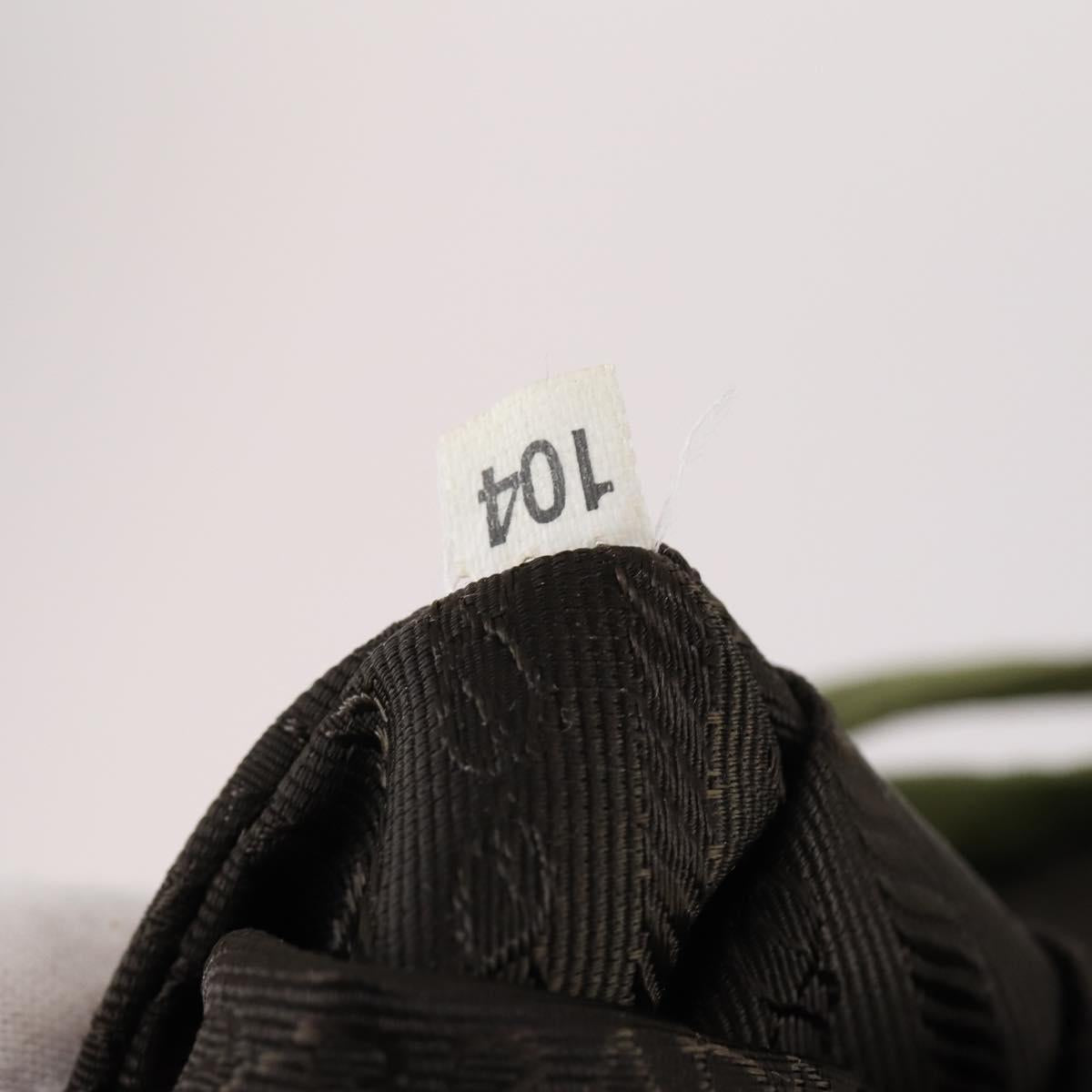 PRADA Backpack Nylon Green Silver Auth BA5271