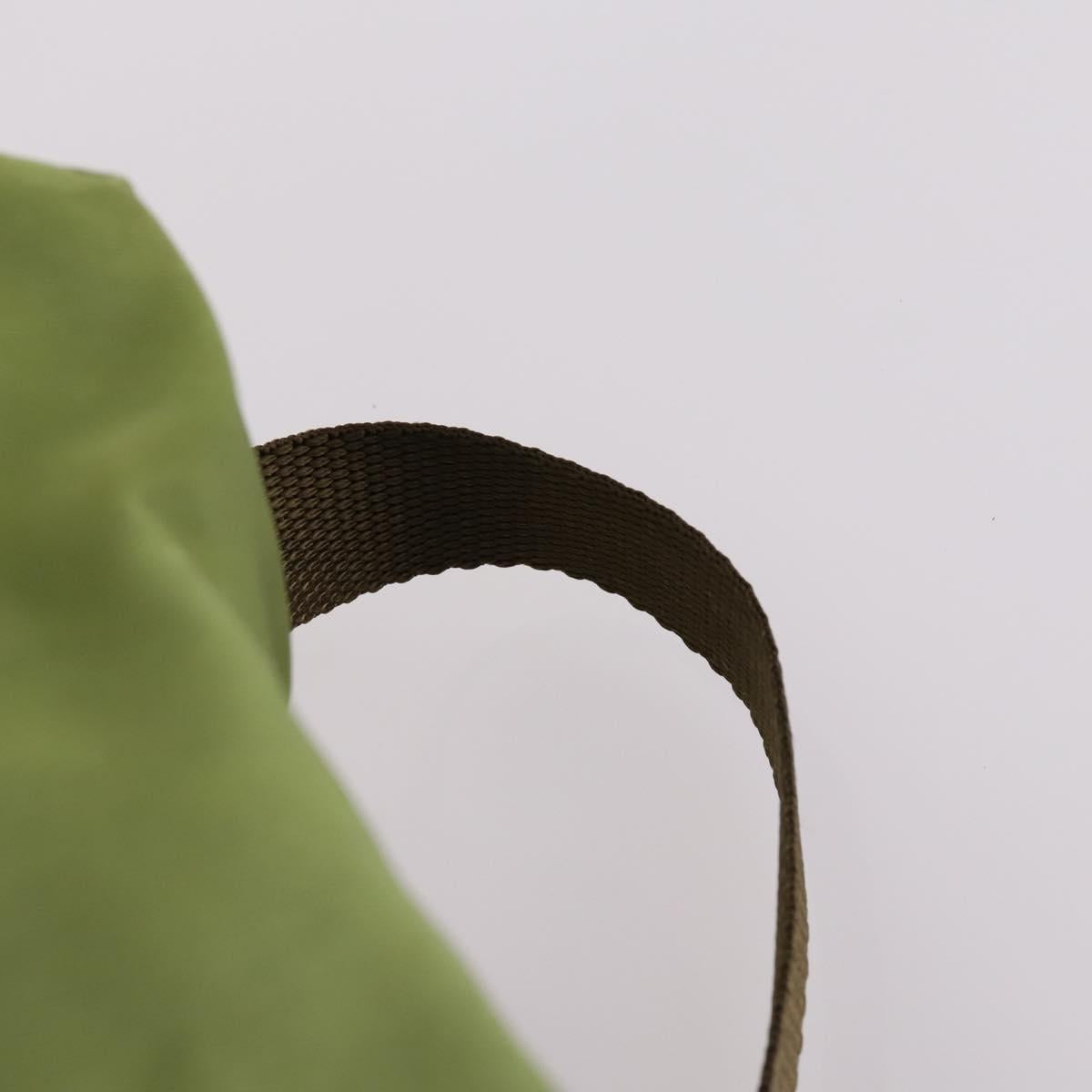 PRADA Backpack Nylon Green Silver Auth BA5271