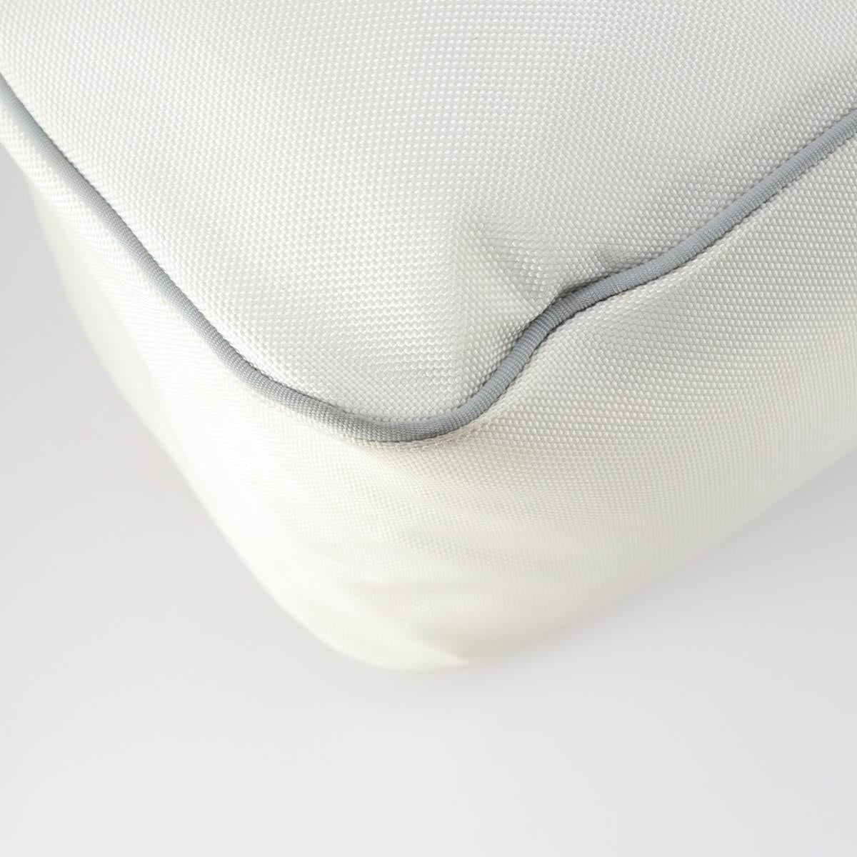 CHANEL Ski Case Sports Line Bag Nylon White Silver CC Auth BA5290V