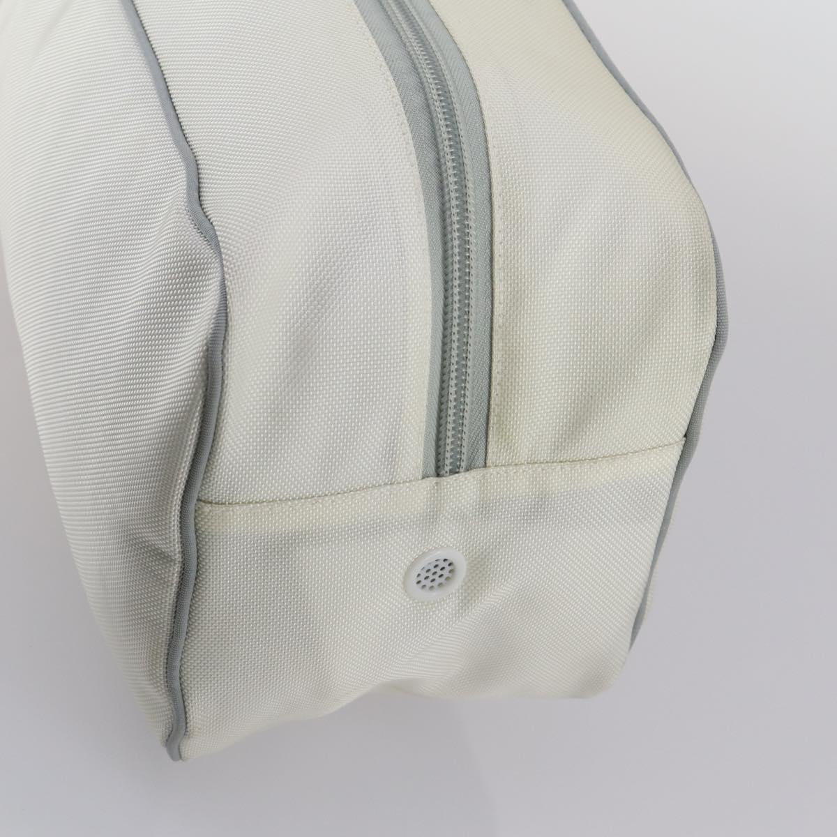 CHANEL Ski Case Sports Line Bag Nylon White Silver CC Auth BA5290V