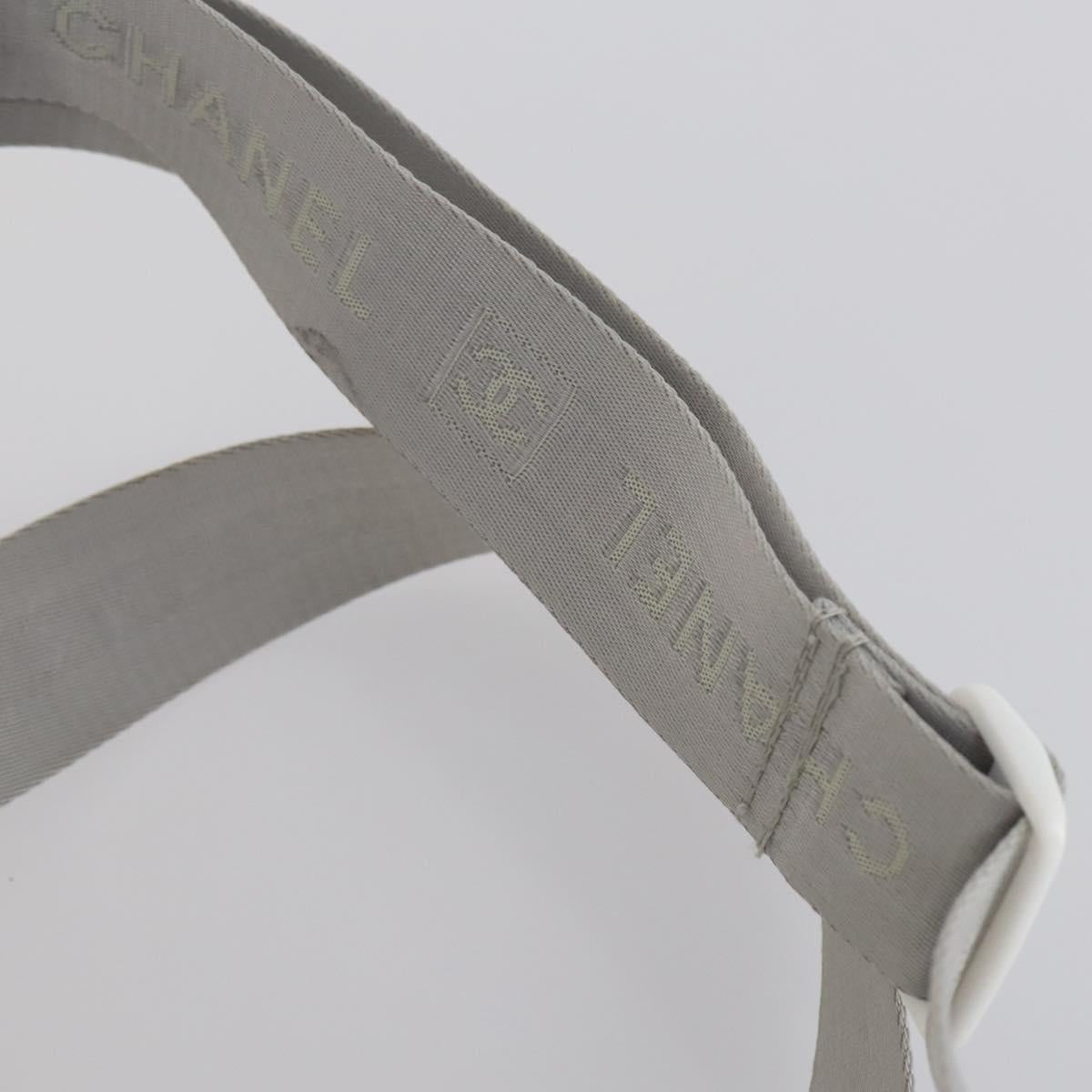 CHANEL Ski Case Sports Line Bag Nylon White Silver CC Auth BA5290V