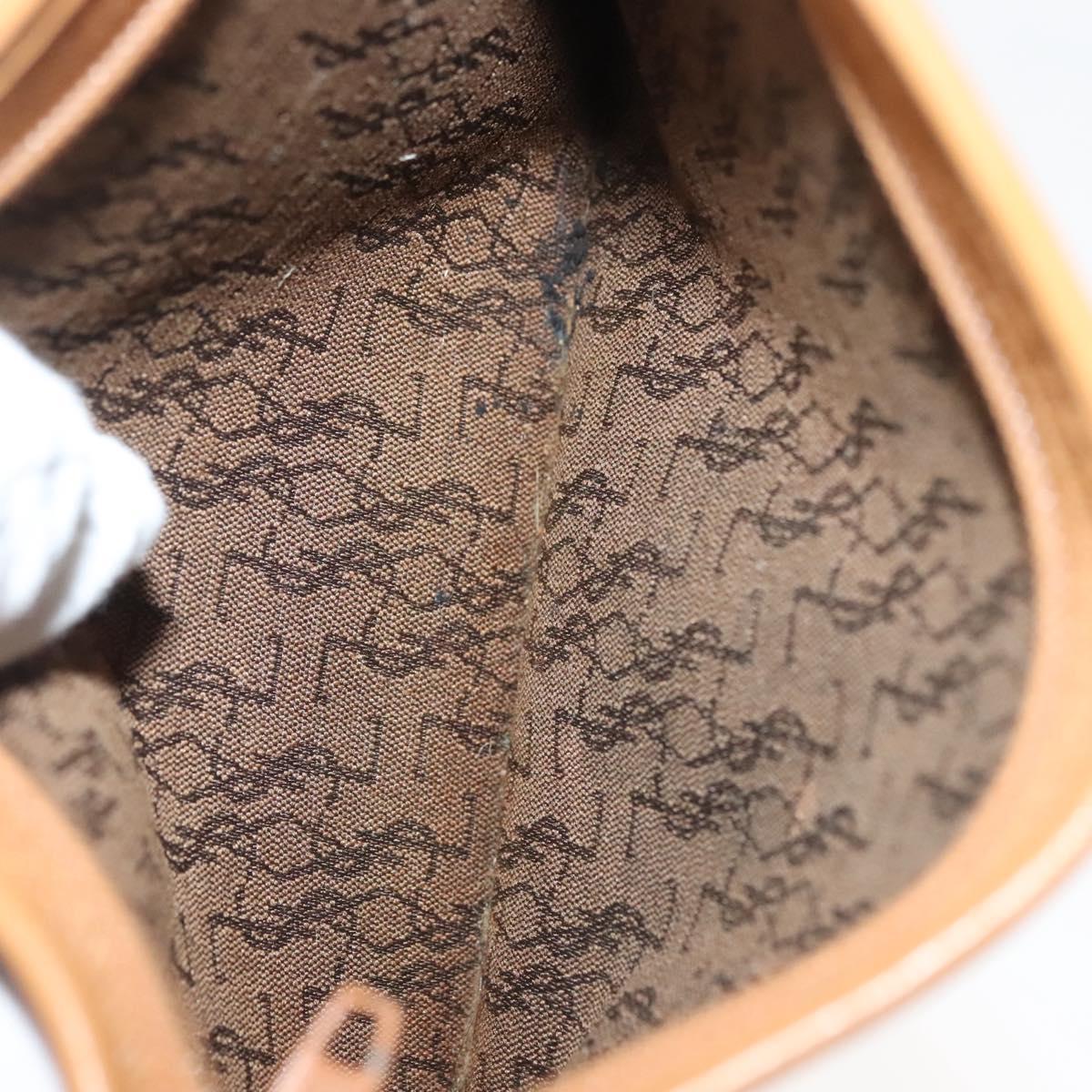 SAINT LAURENT Shoulder Bag Leather Black Gold Auth BA5308