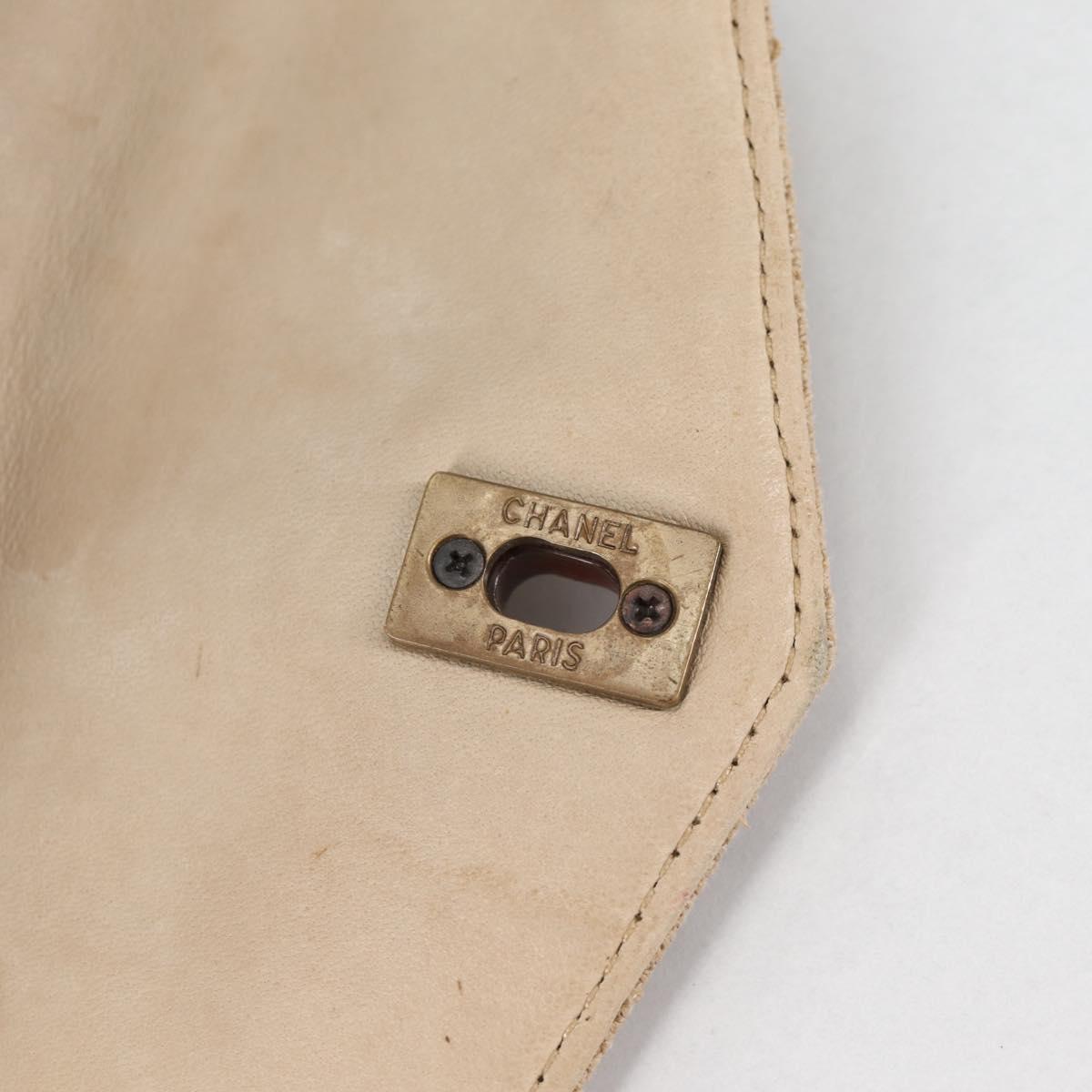 CHANEL Matelasse Waist Bag Canvas Beige CC Auth BA5314