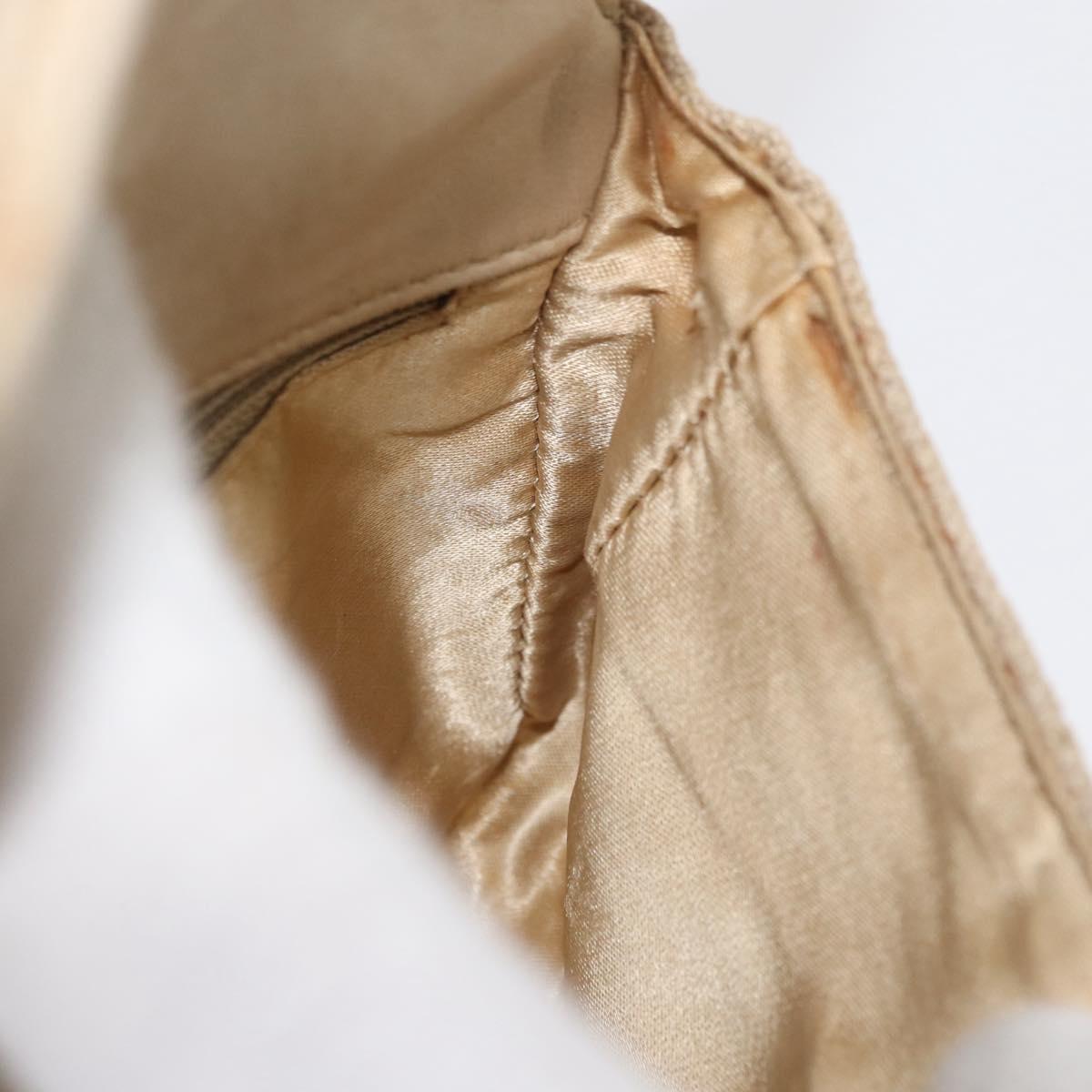 CHANEL Matelasse Waist Bag Canvas Beige CC Auth BA5314