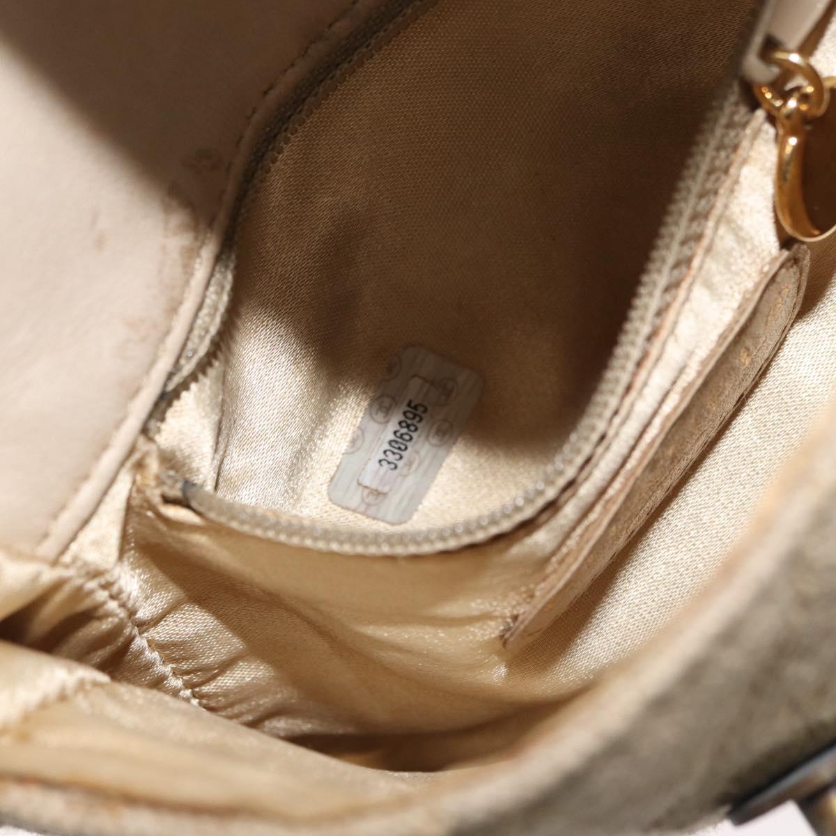 CHANEL Matelasse Waist Bag Canvas Beige CC Auth BA5314