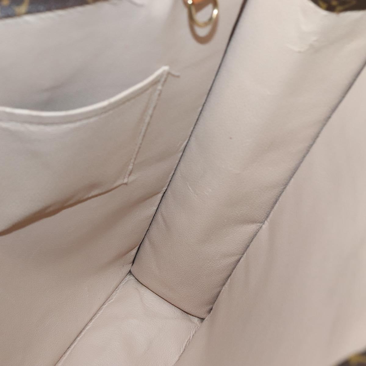 LOUIS VUITTON Monogram Sac Plat Hand Bag M51140 LV Auth BA5321