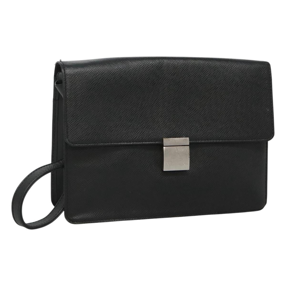 LOUIS VUITTON Taiga Selenga Clutch Bag Ardoise M30782 LV Auth BA536