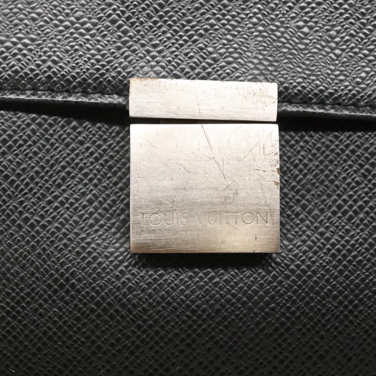 LOUIS VUITTON Taiga Selenga Clutch Bag Ardoise M30782 LV Auth BA536