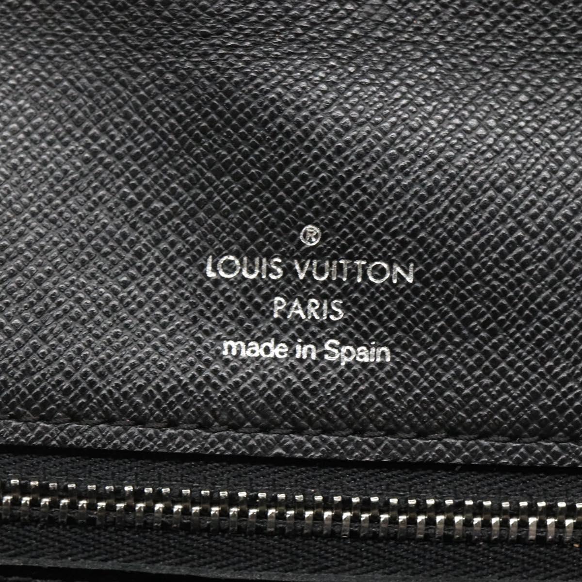 LOUIS VUITTON Taiga Selenga Clutch Bag Ardoise M30782 LV Auth BA536