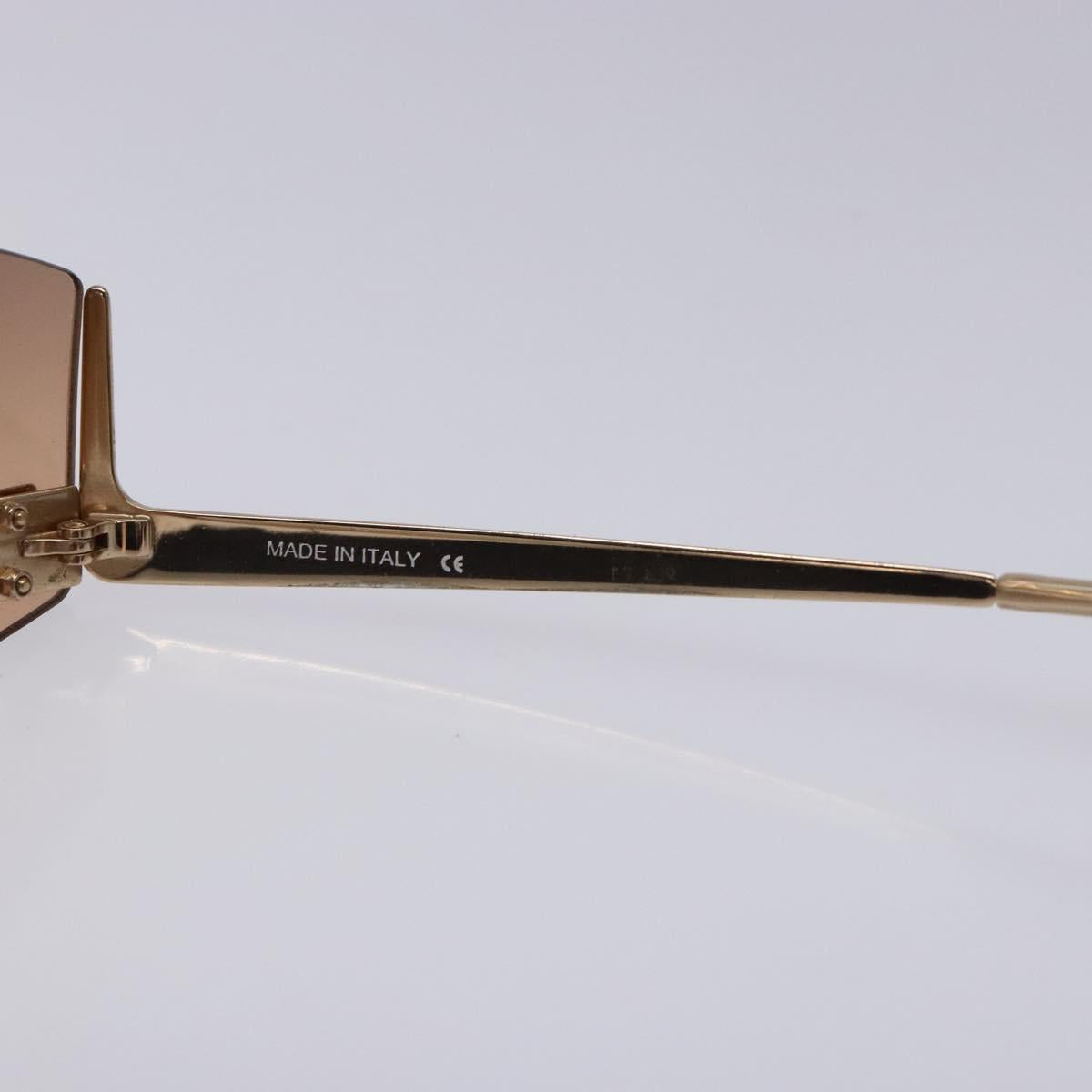 LOEWE Anagram Sunglasses Metal Brown Auth BA5373