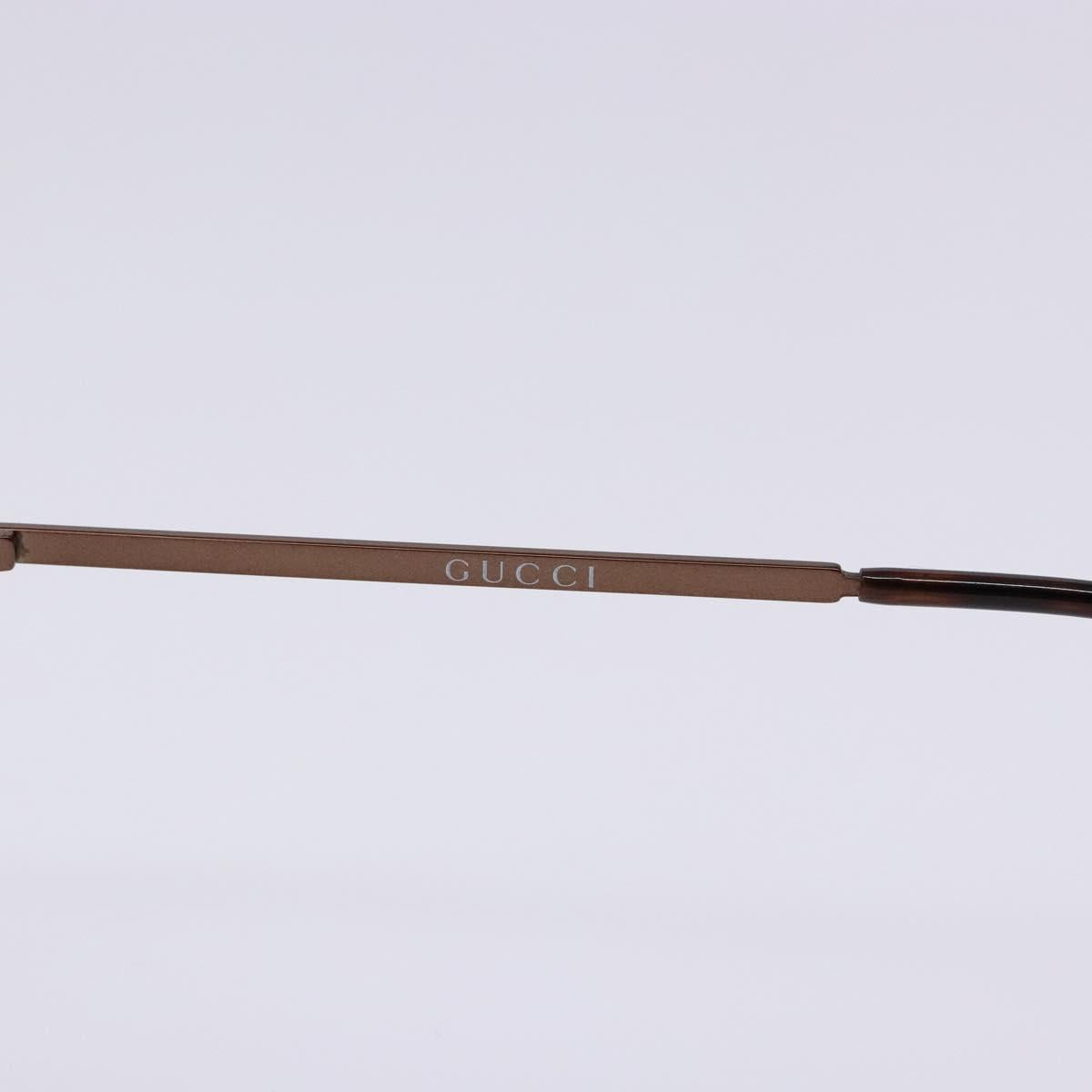 GUCCI Sunglasses Metal Brown Auth BA5375