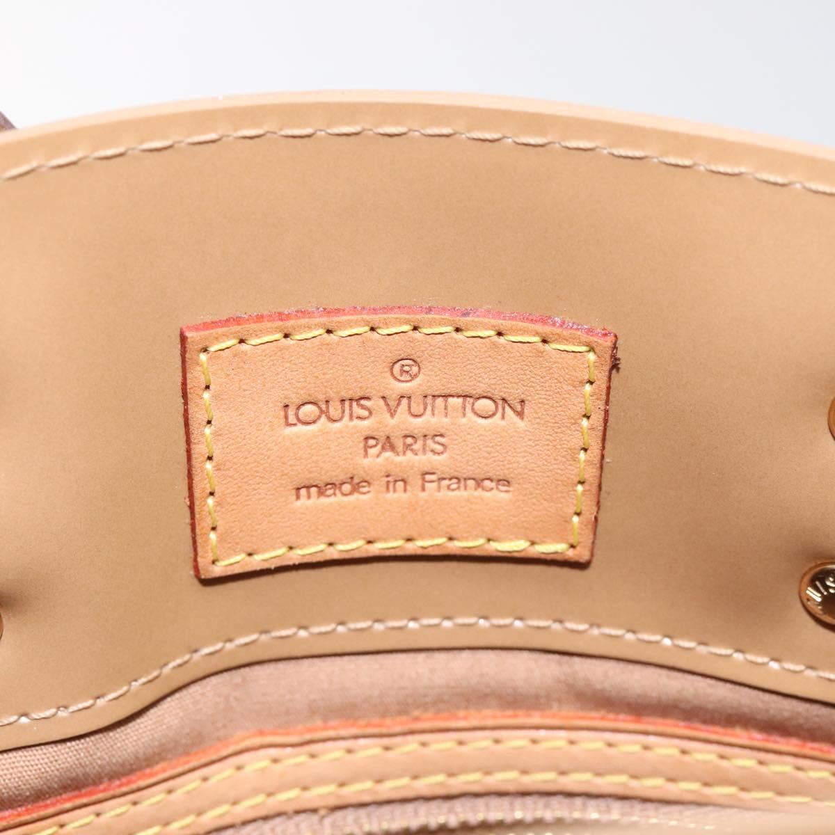 LOUIS VUITTON Monogram Vernis Reade PM Hand Bag Noisette M91334 LV Auth BA538