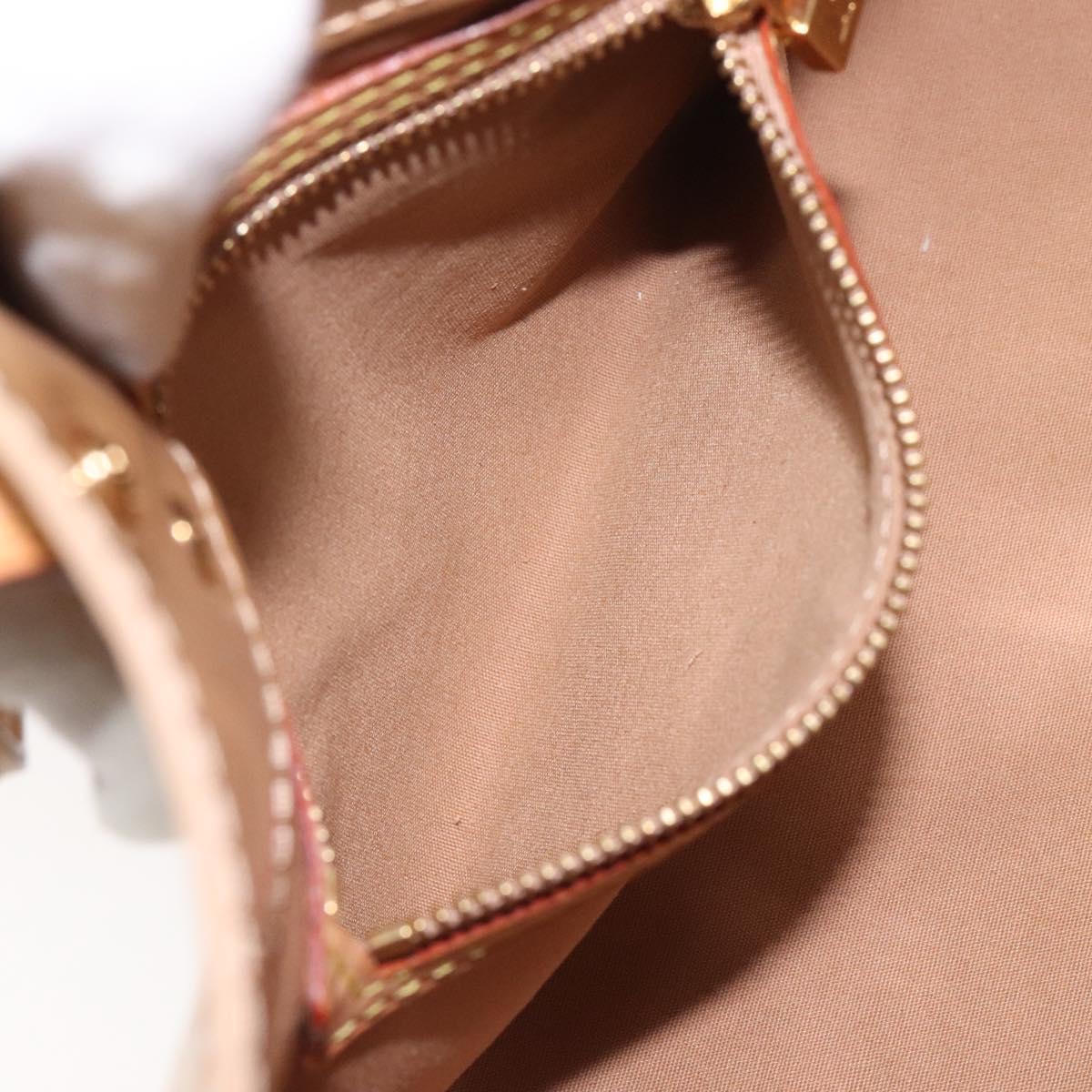 LOUIS VUITTON Monogram Vernis Reade PM Hand Bag Noisette M91334 LV Auth BA538