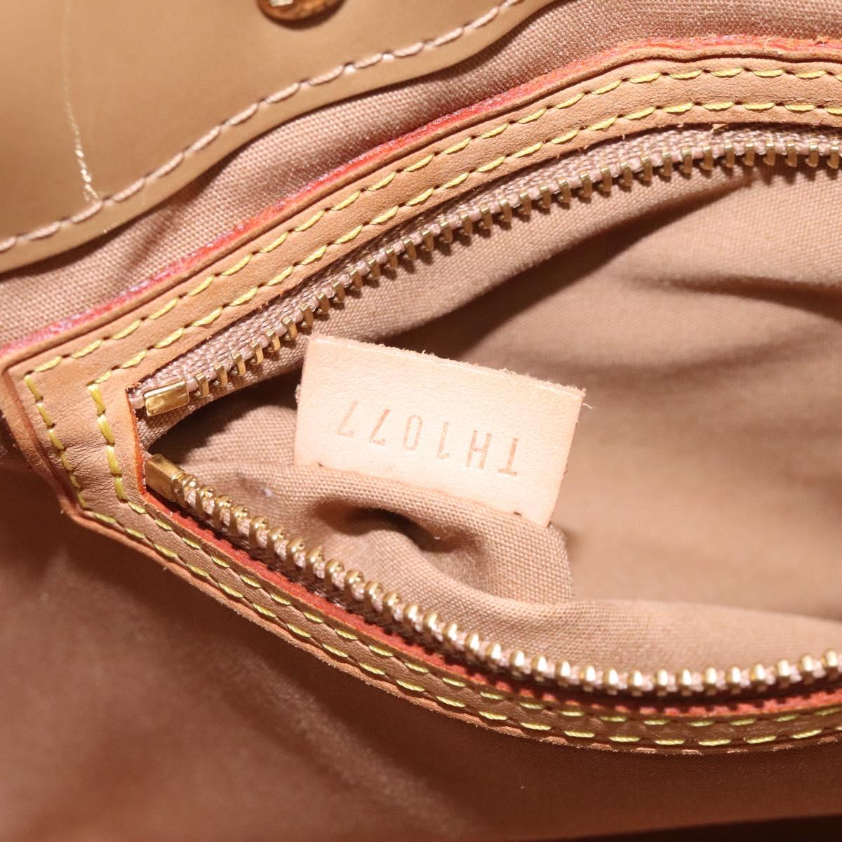 LOUIS VUITTON Monogram Vernis Reade PM Hand Bag Noisette M91334 LV Auth BA538