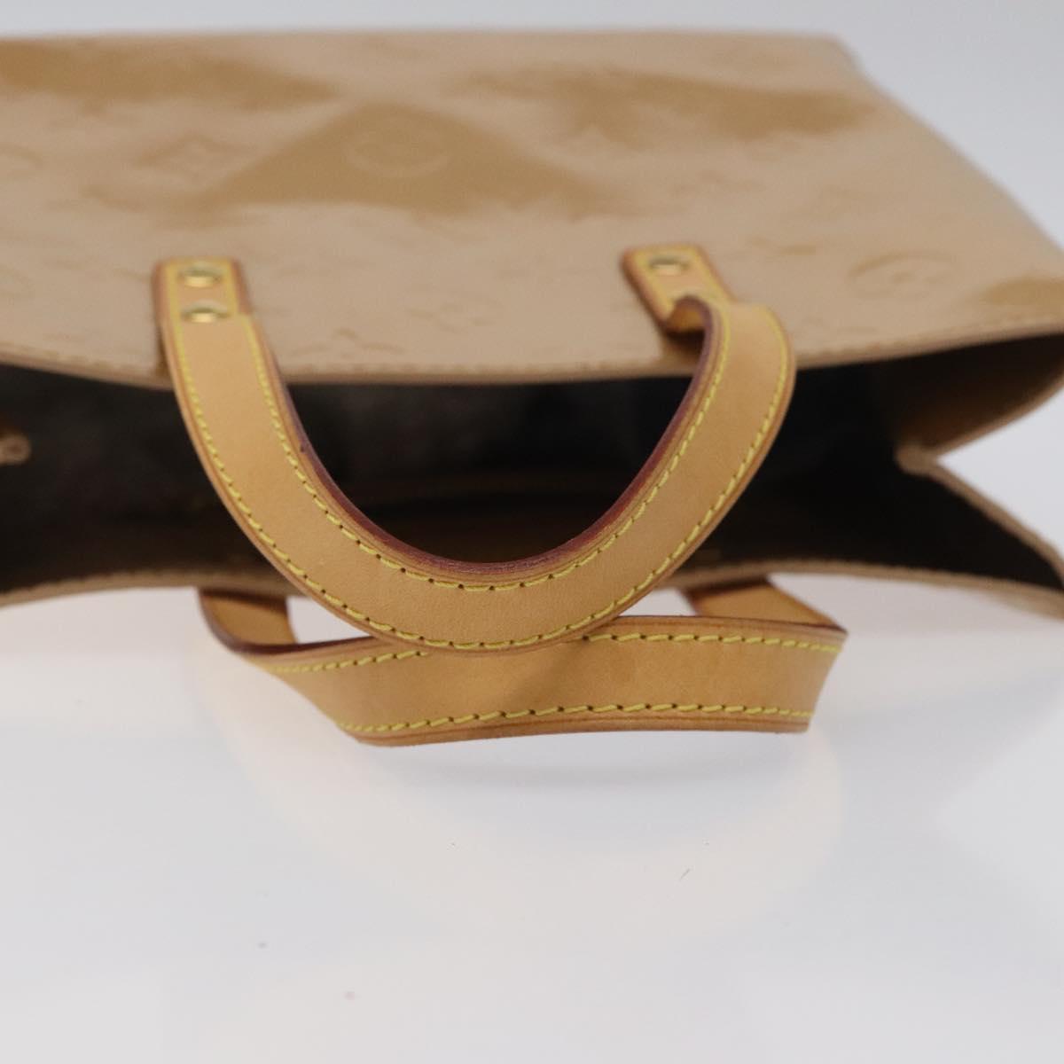 LOUIS VUITTON Monogram Vernis Reade PM Hand Bag Noisette M91334 LV Auth BA538